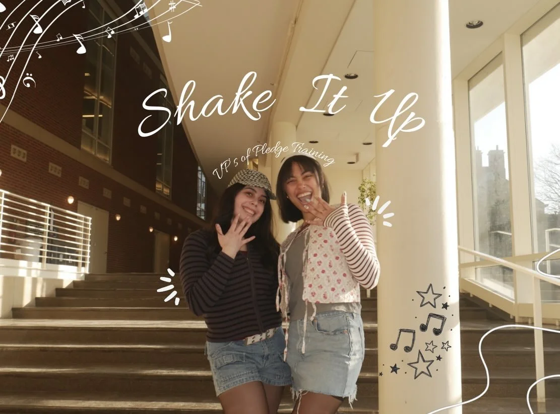 🎶 It&rsquo;s time to turn up the music and Shake It Up 🎶

Throwback to the 2000s and early 2010s as we announce this year&rsquo;s small groups and leadership show themes! 🤩

Our VP&rsquo;s of Pledge Training, Anya Ivey and Citlally Gabriel, are se