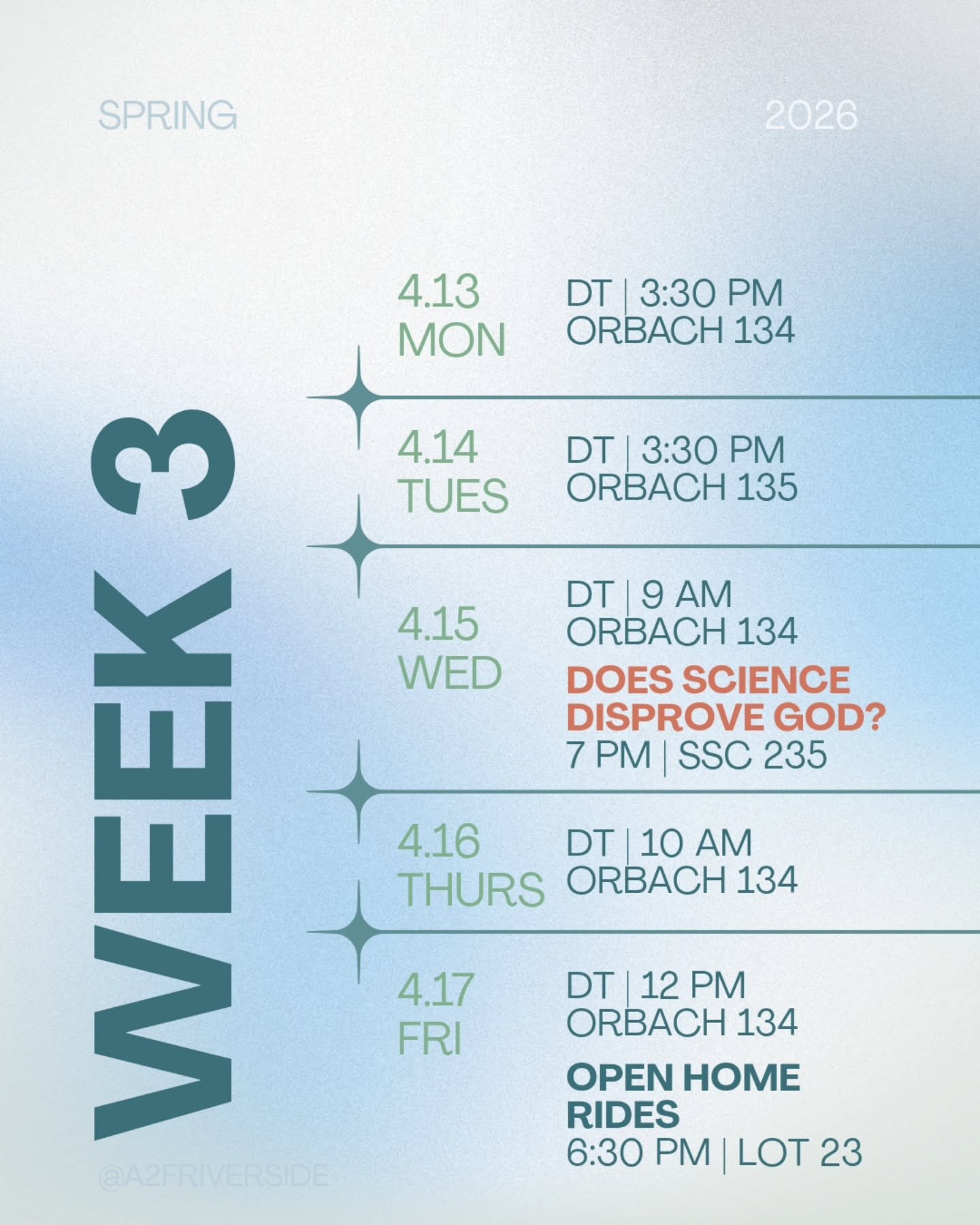 3 exciting updates for Week 3! 👀

📖 Dive into 1 Samuel with our new DT books (swipe to see) - DM us or reach out to a mentor to grab yours now! 😊

🏠 Level up your Fridays with "Open Home" at our mentors' houses. Need tips on getting stu