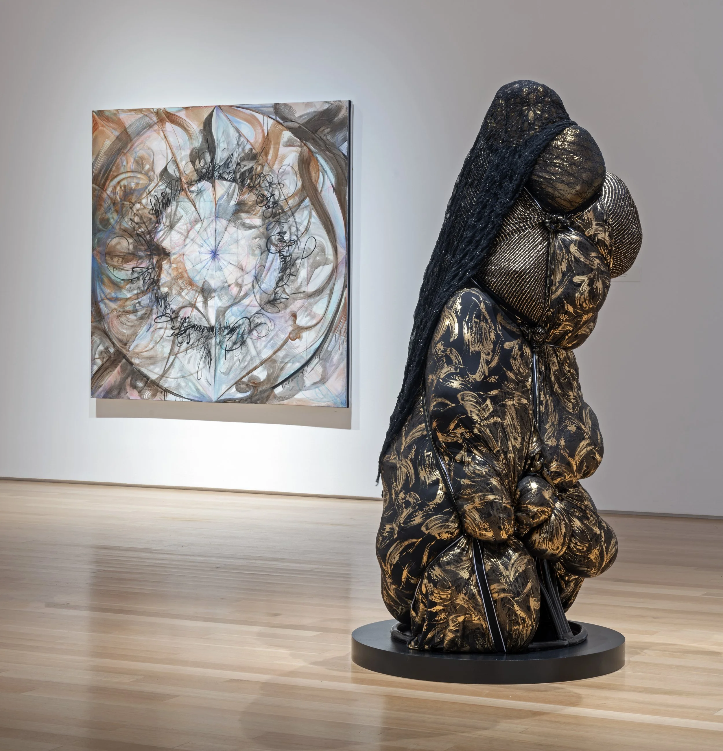 Window, 2021 and Inflamed by Golden Hues of Love, 2019 at The Nerman