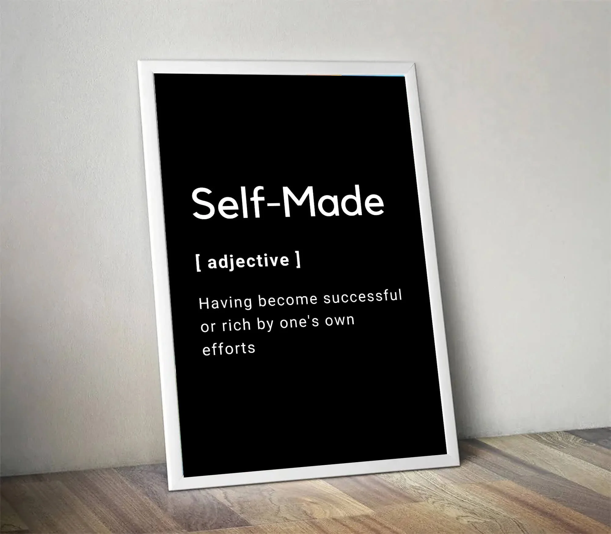 Self Made Digital Wall Art Decor (Black) — Matt Phifer Coaching