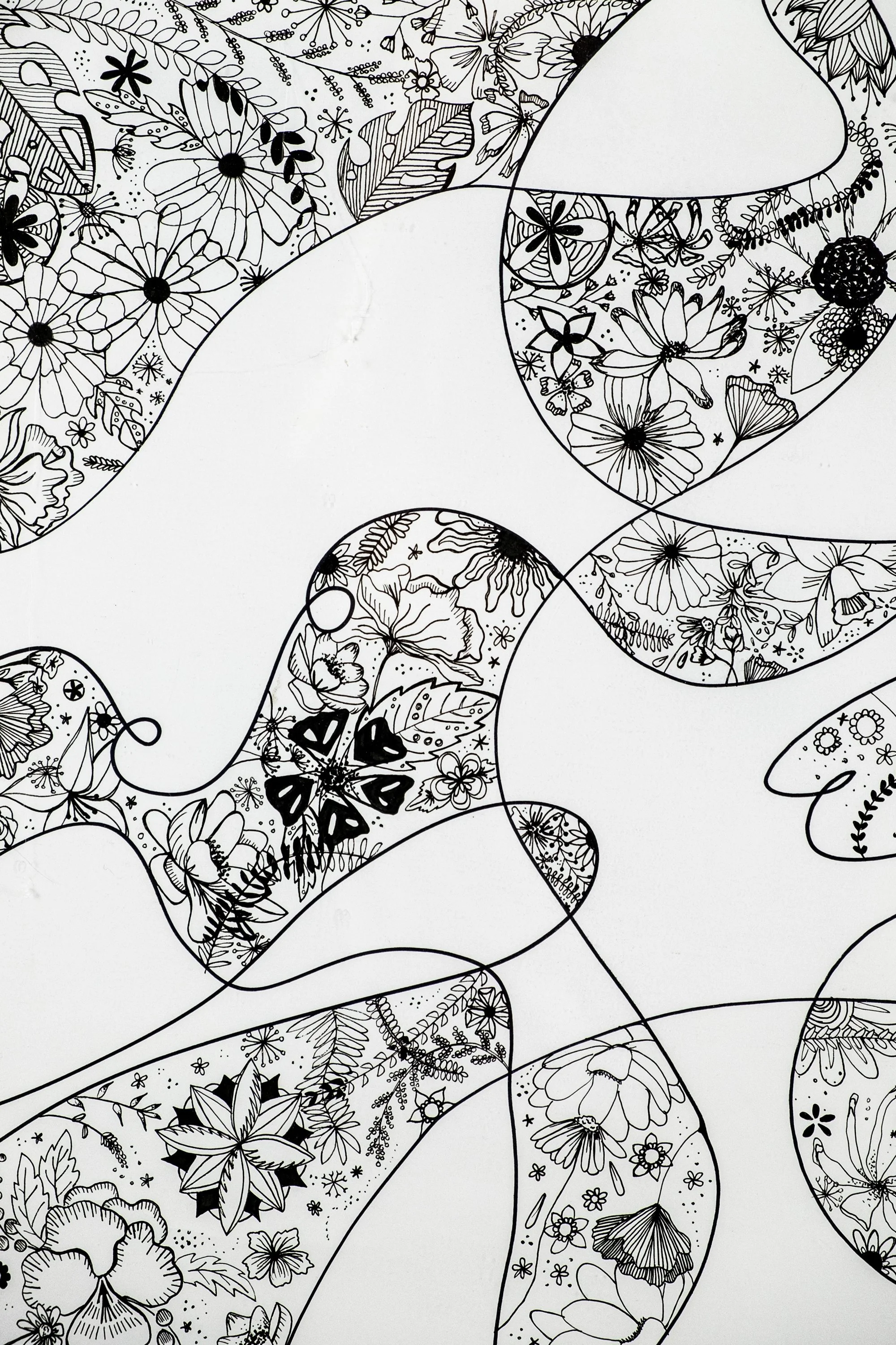 fluid floral close up