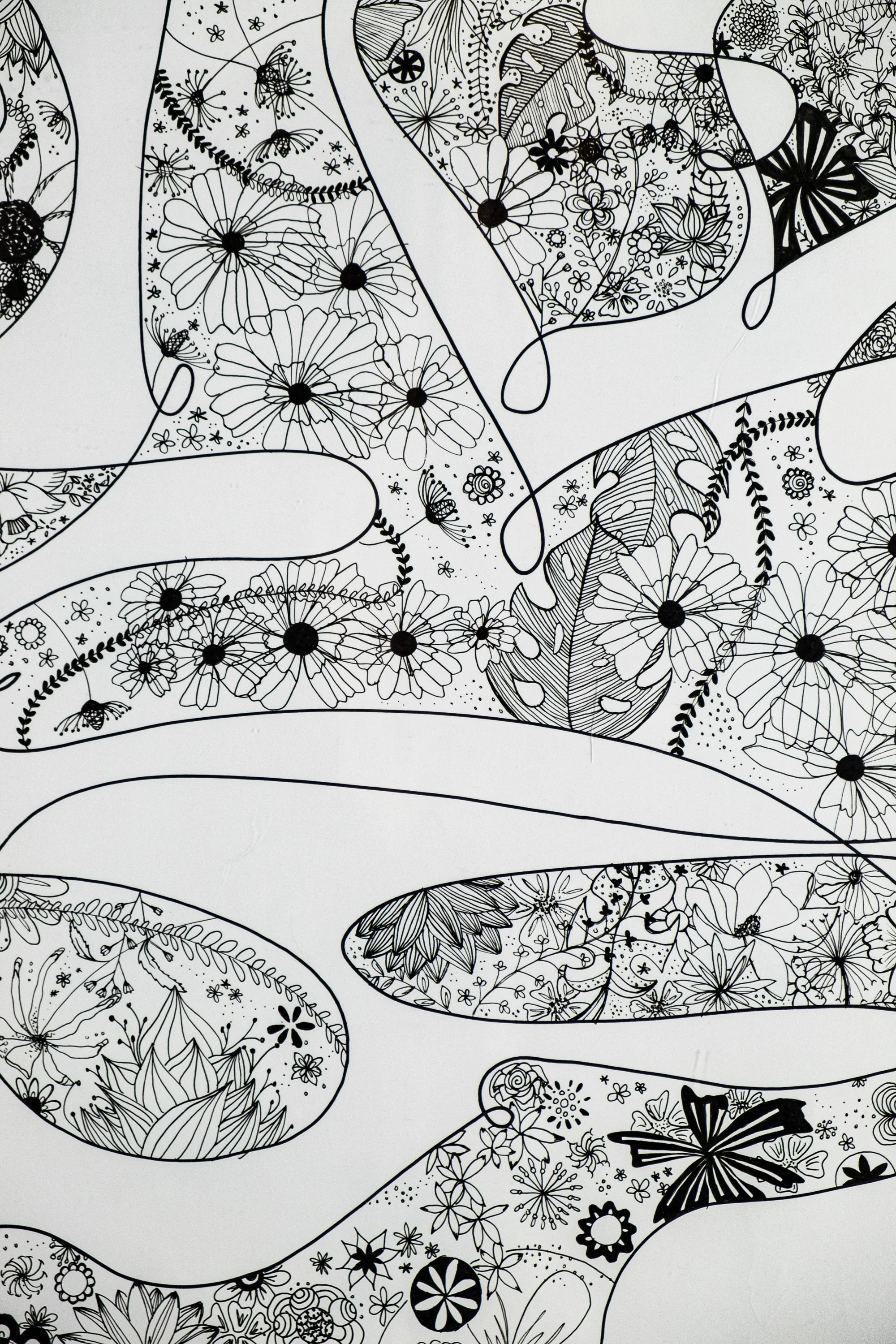 fluid floral close up