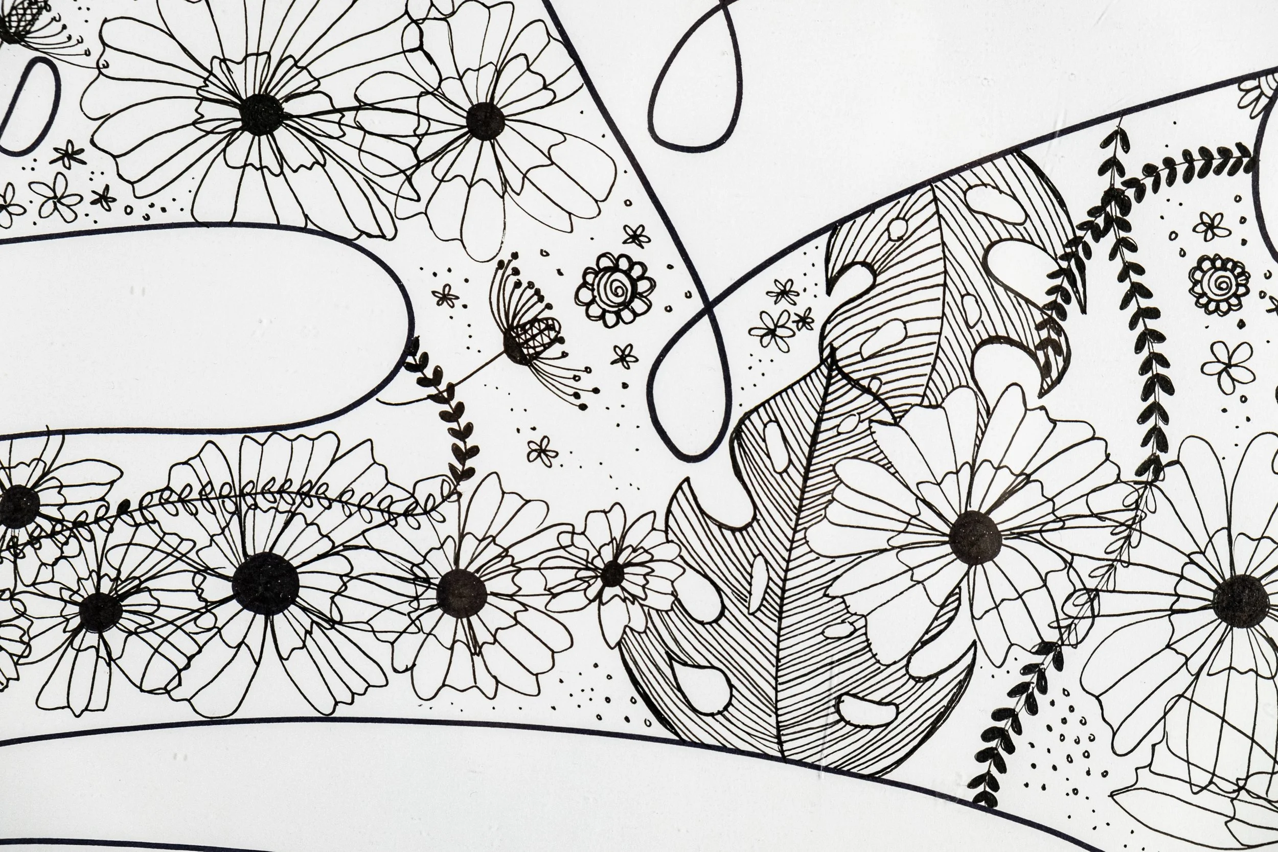 fluid floral close up