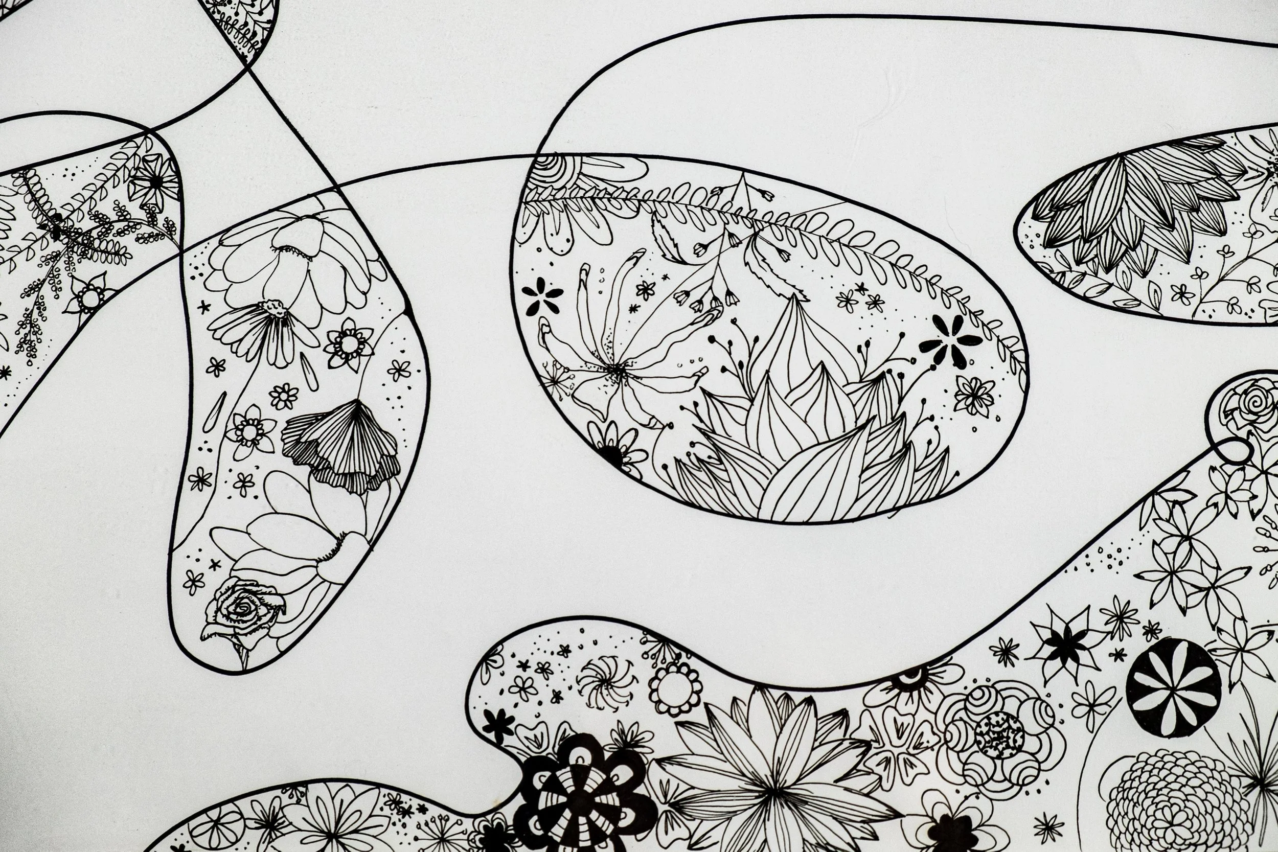 fluid floral close up