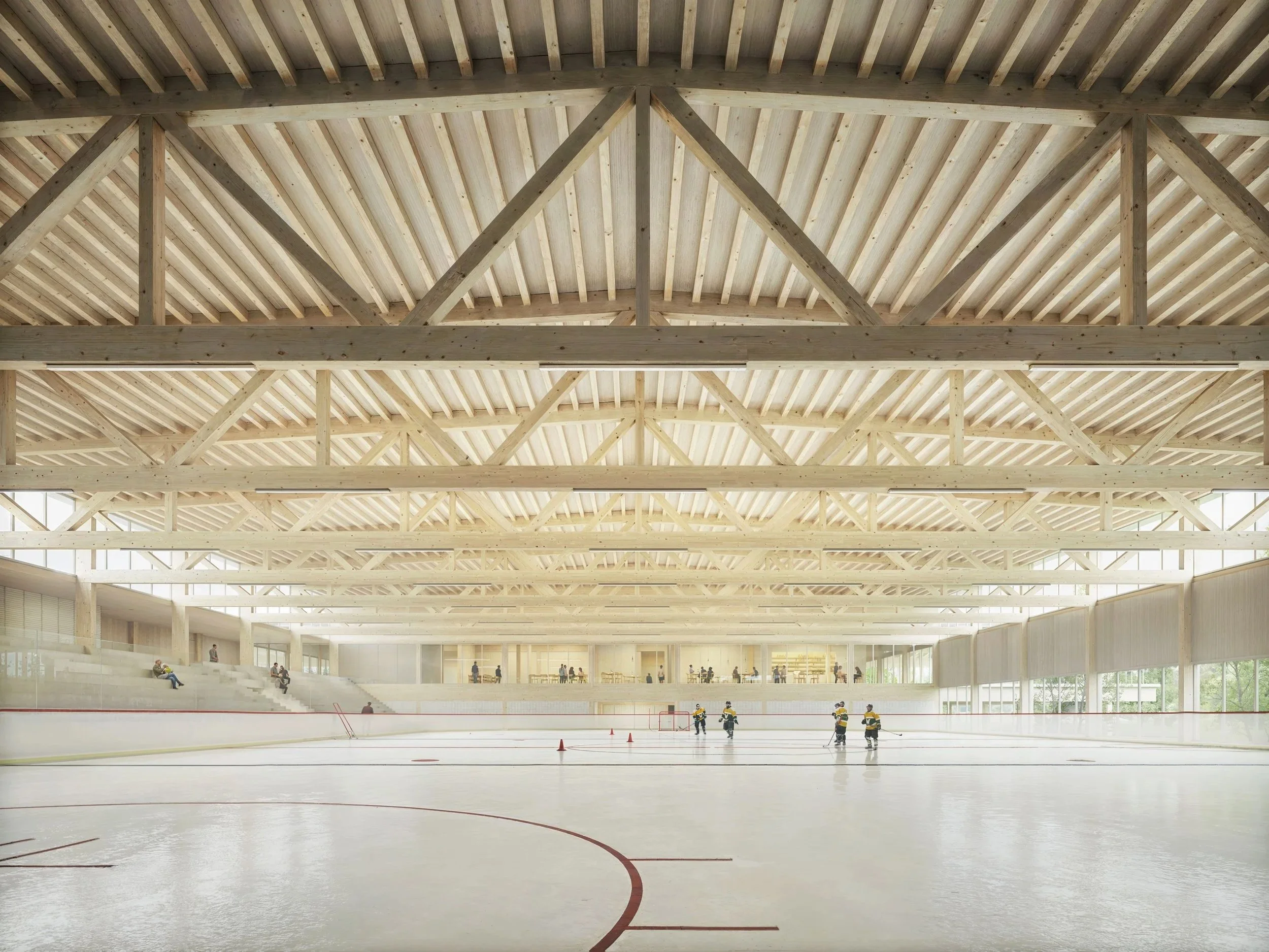 NYX. Kunsteisbahn Rheintal. Competition: 2025. Image © luce. atelier