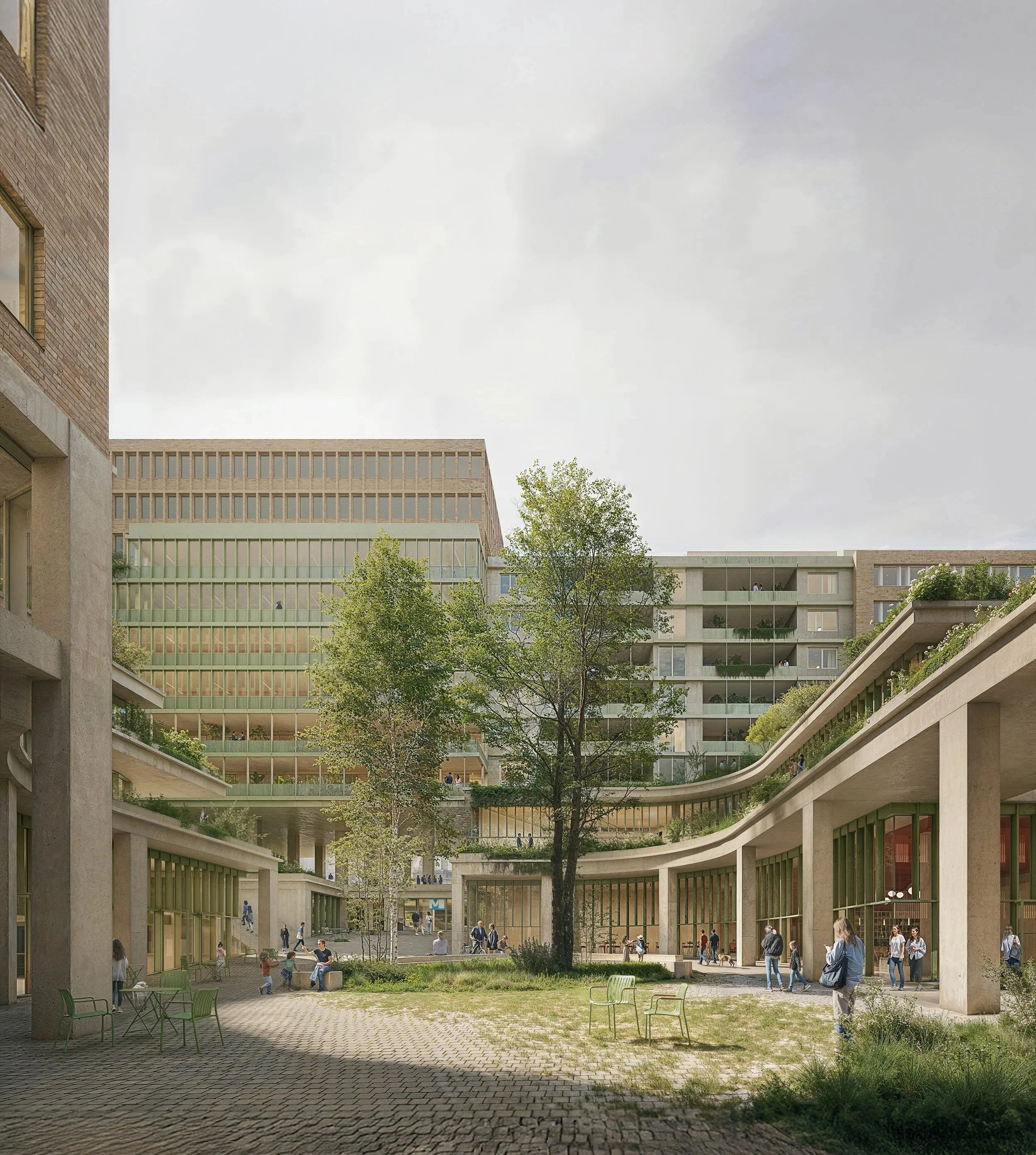  Morris & Company - a2o - VELD - TN+  
 Ilot 130. Brussels.(BE) Competition: 2024.  
  1st prize.  