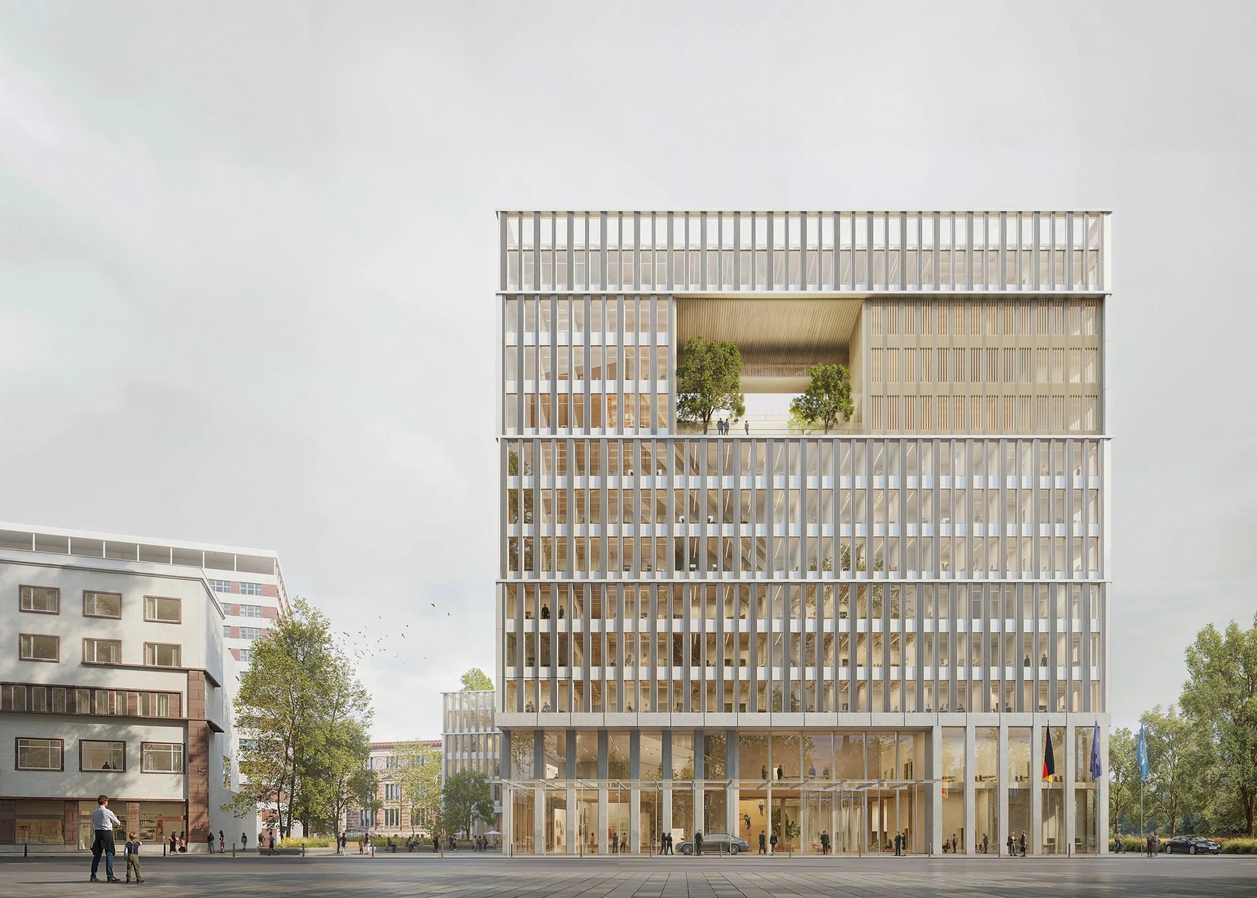  HPP.  Neubau Bundesministerium. Berlin.(DE)    Competition: 2024. Image © luce. atelier