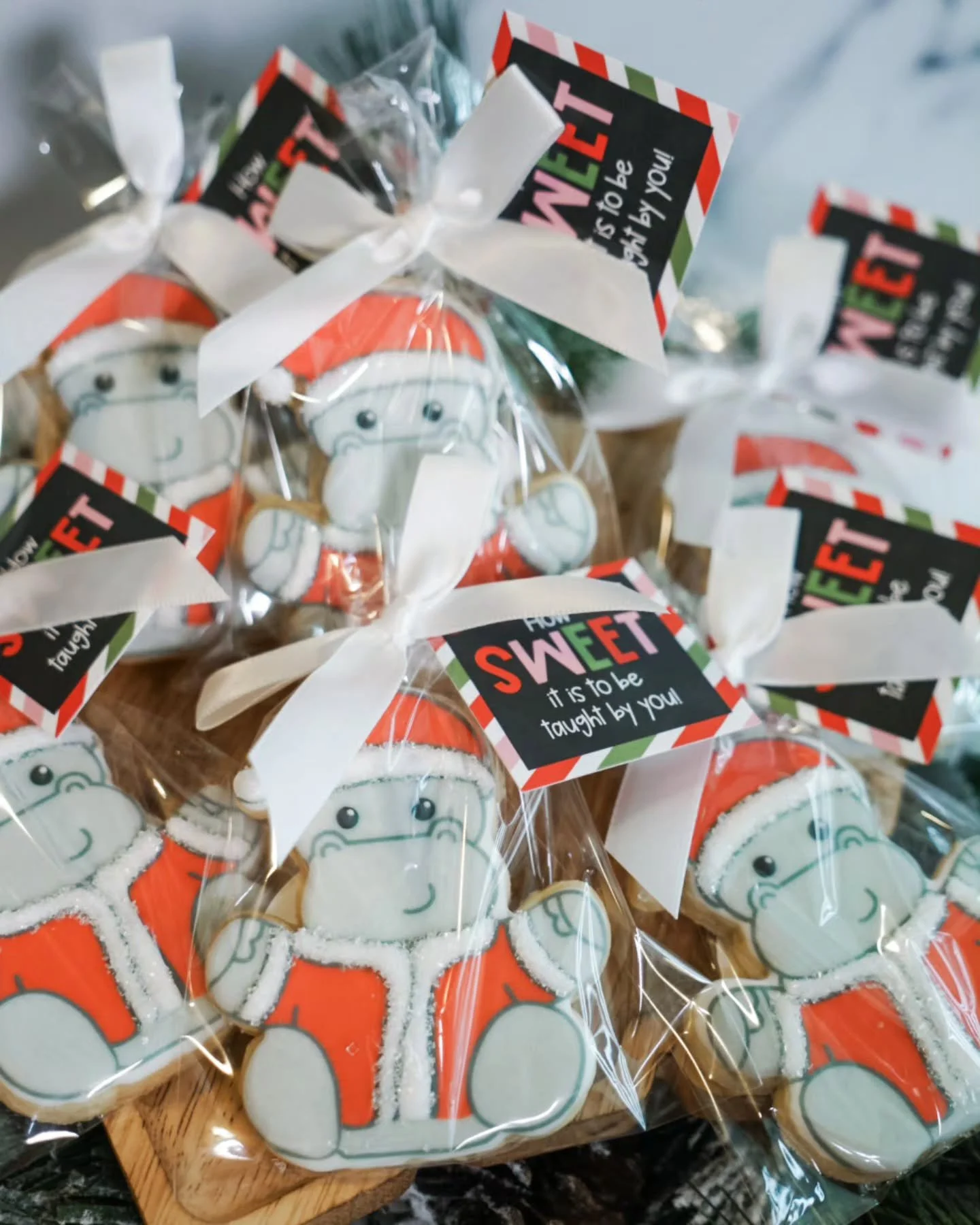 Did you know the common collective noun for hippos is bloat? So what you see here is a bloat of Hippos 🦛🦛 

So.many.hippo.cookies 😅

Happy last day of school before winter break Hippos! 

#hutto 
#huttotx 
#huttobaker 
#asianbaker
#juliasjustdesse