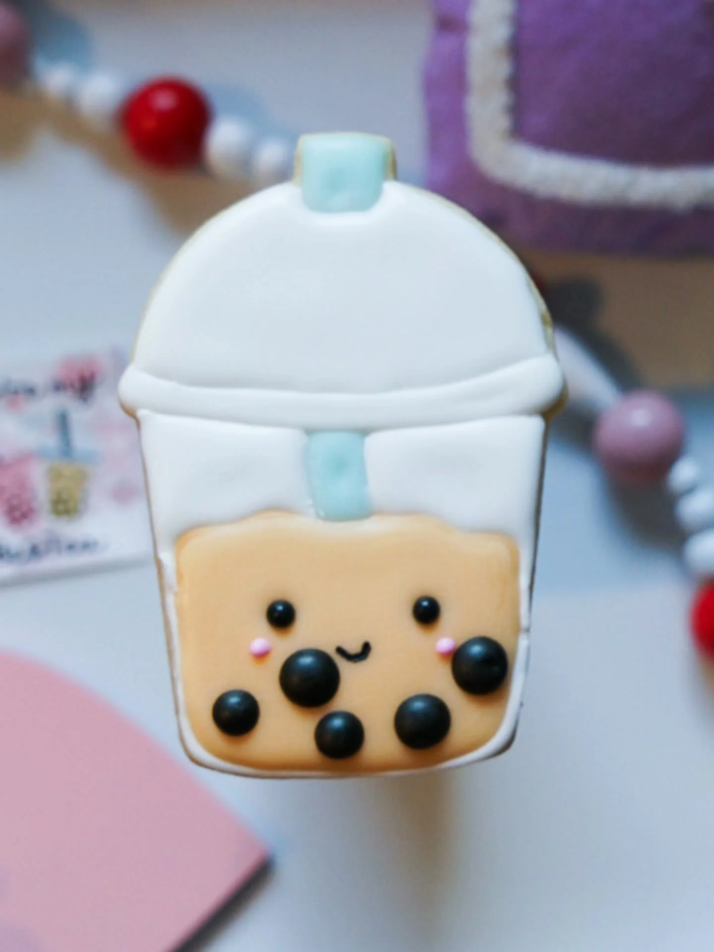Happy National Boba Day 🙂 What's your favorite? I'm obsessed with milk tea...my favorite is always going to be Hong Kong Milk Tea.

What about you??

#nationalbobaday 
#huttotx 
#decoratedsugarcookies
#asianbaker 
#juliasjustdesserts