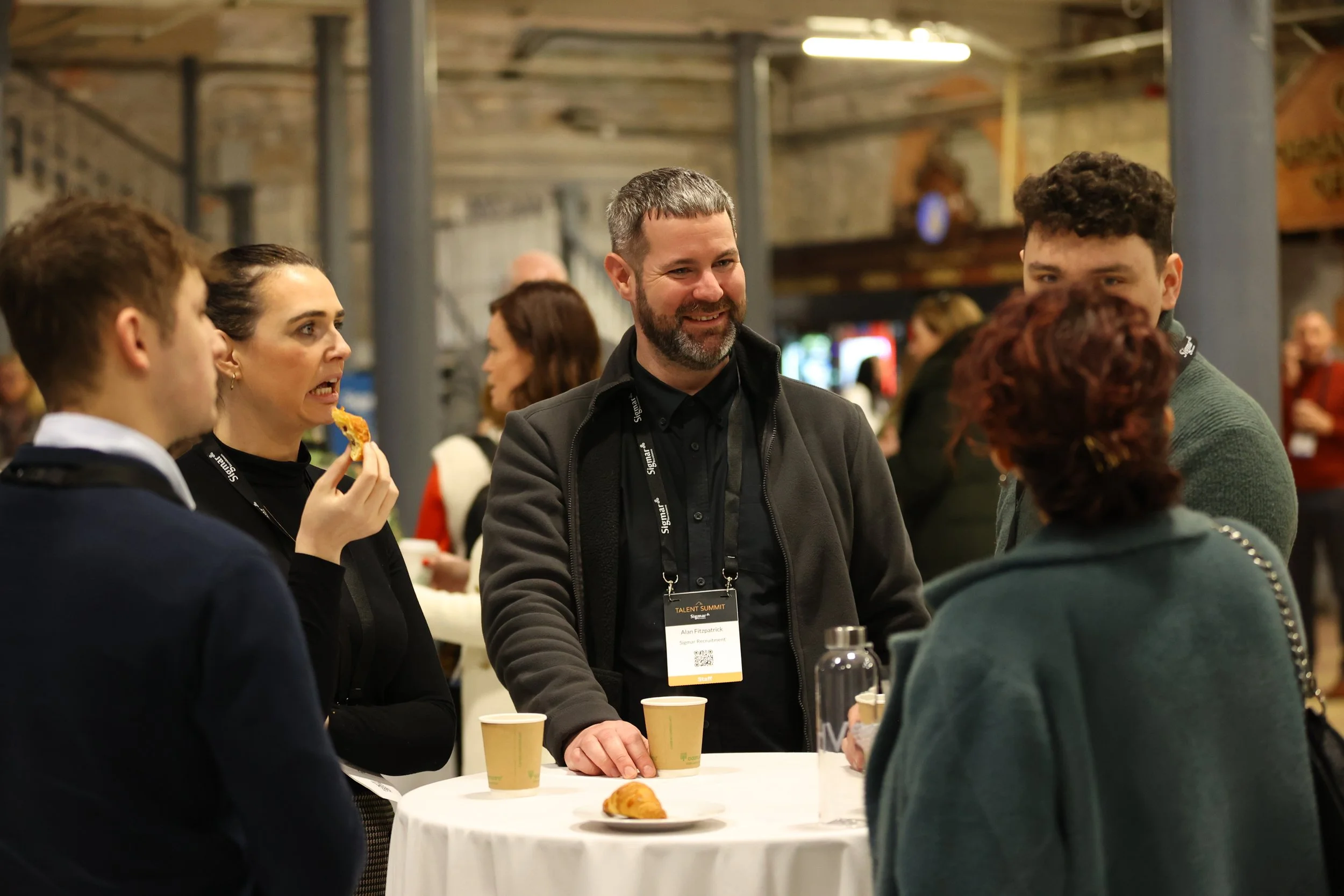 HR professionals at Talent Summit networking at the coffee break in the RDS Dublin