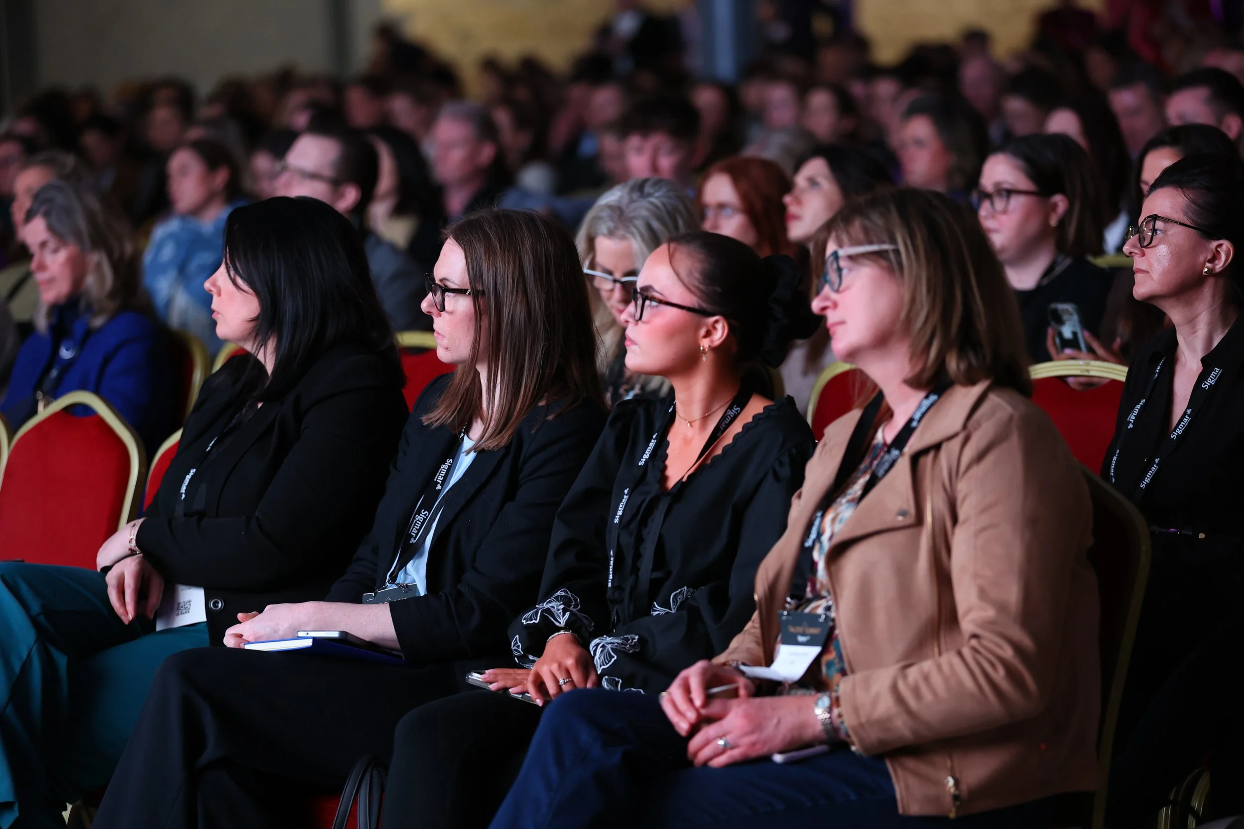 An engrossed audience of HR speacilist listen to the opening Keynote speaker at Talent Summit Dublin 2026.
