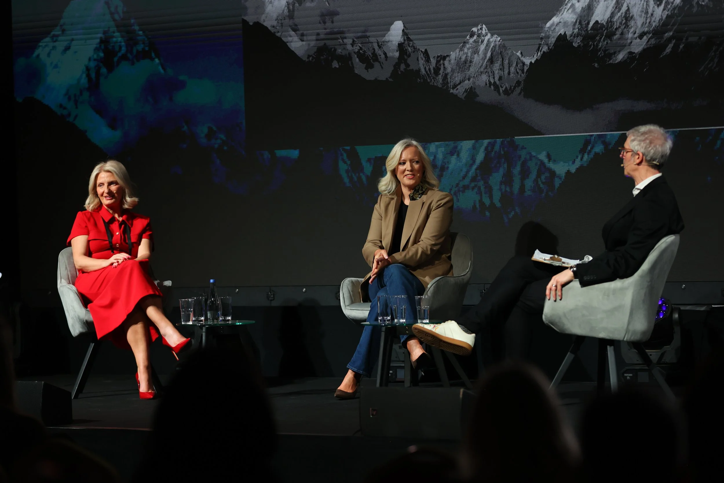 Jean O'Sullivan and Ciara Foxon are interviewed as part of a CEO panel to dicuss The CEO Equation: Balancing People, Profit, and Purpose on stage at Talent Summit 2026