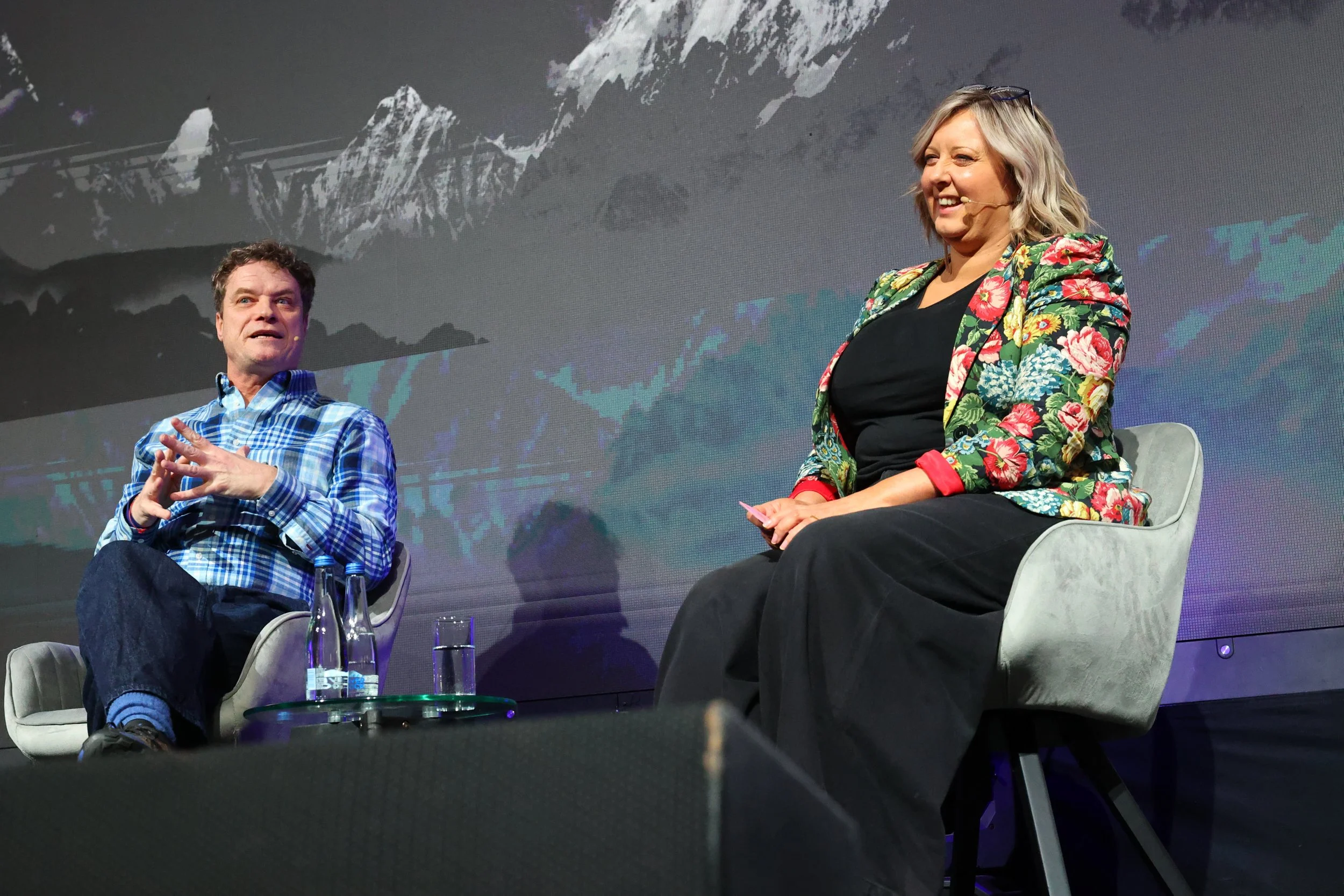 Rory O'Neill and Michelle Fogarty discuss how personal liberation serves as a catalyst for genuine connection at Talent Summit 2026 in the RDS