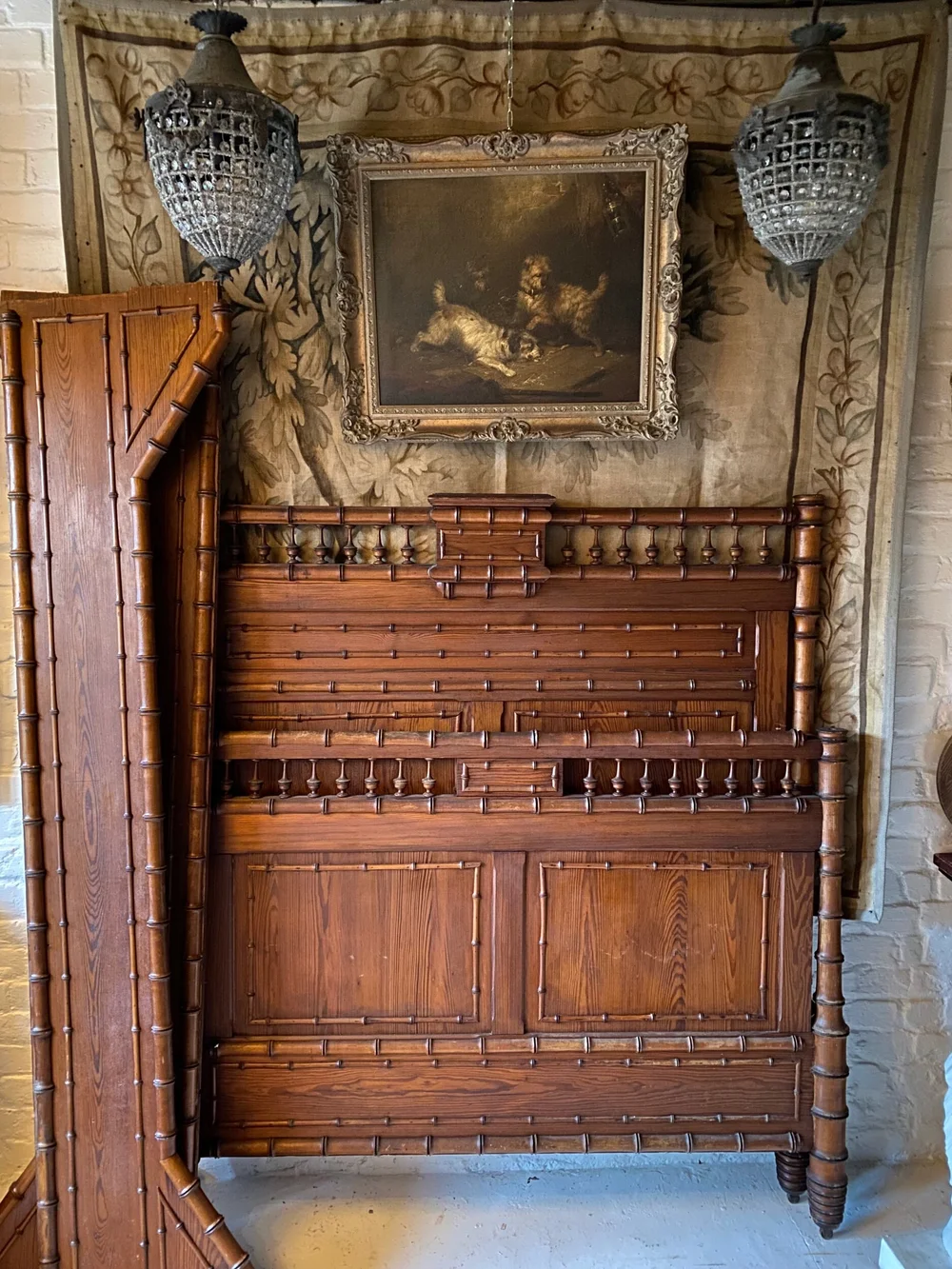 Vintage bamboo bed frame deals