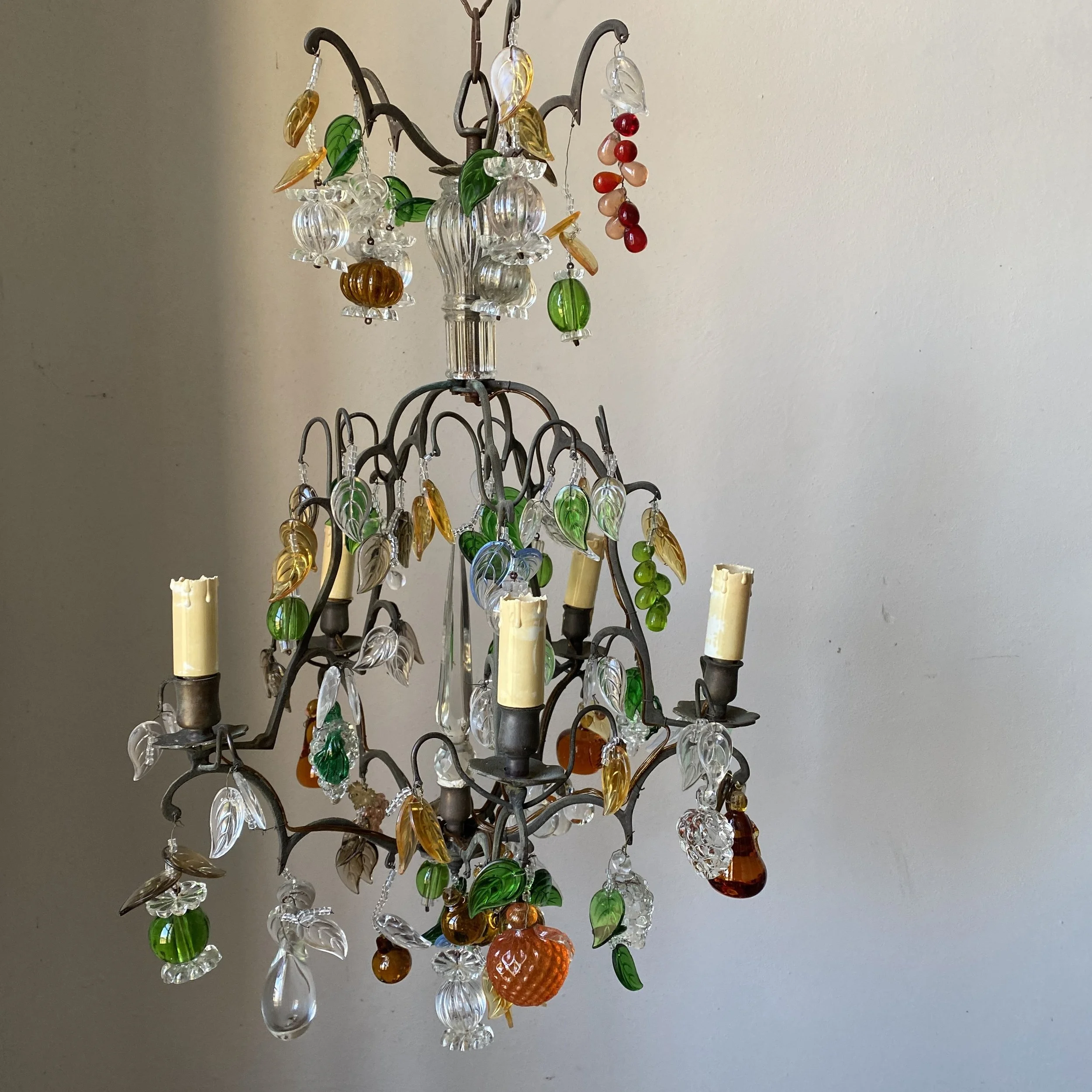 1920s Italian Murano Fruit Chandelier