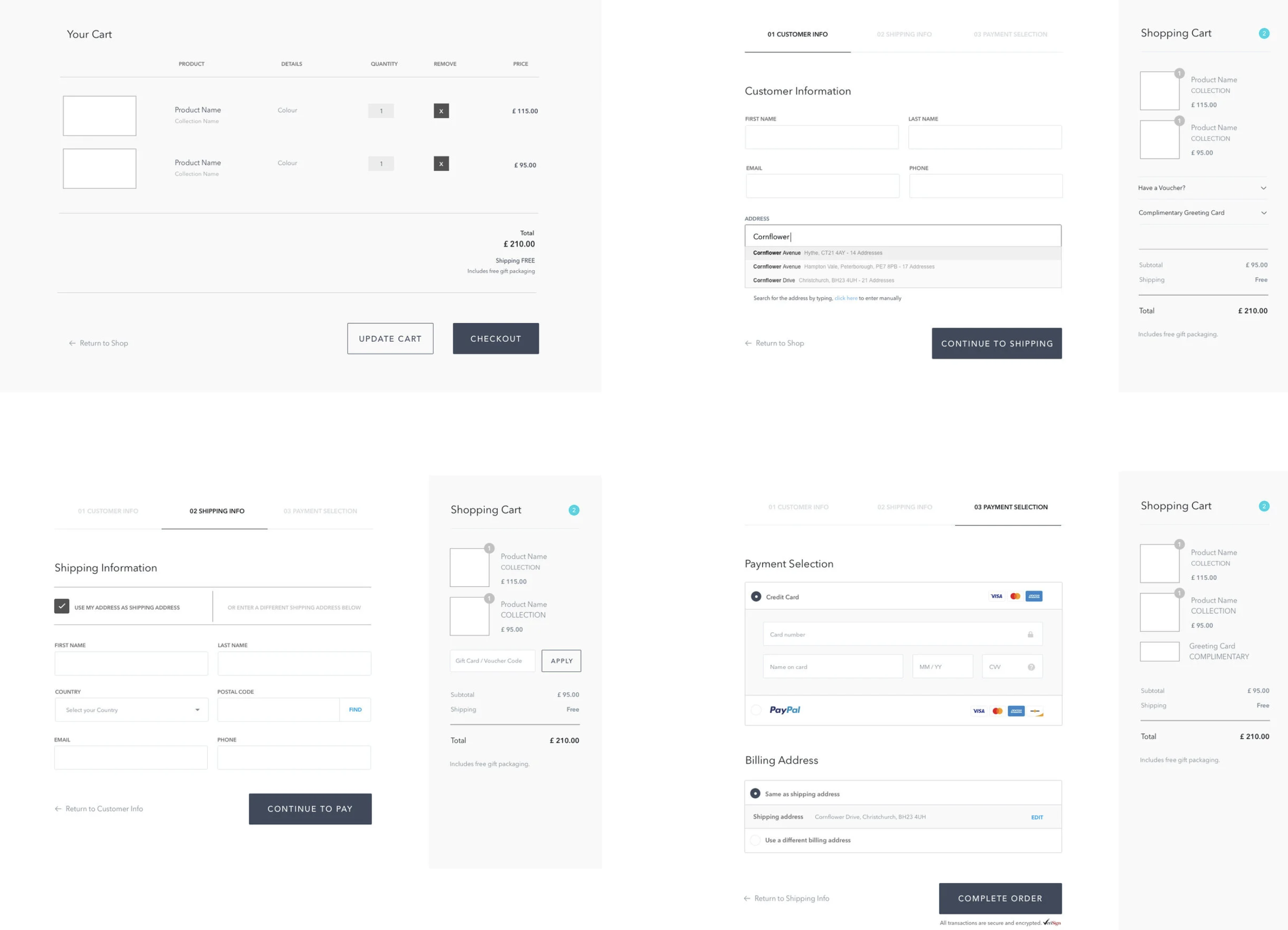 Checkout & Address Validation