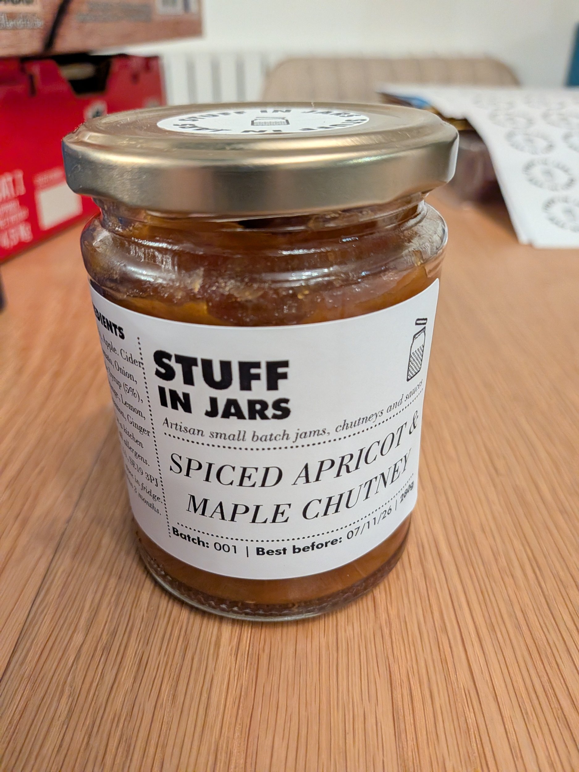 Spiced Apricot &amp; Maple Chutney