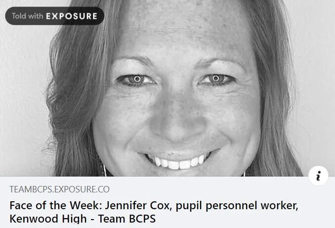 Jennifer Cox, E4L Founder, Named BCPS Face of the Week