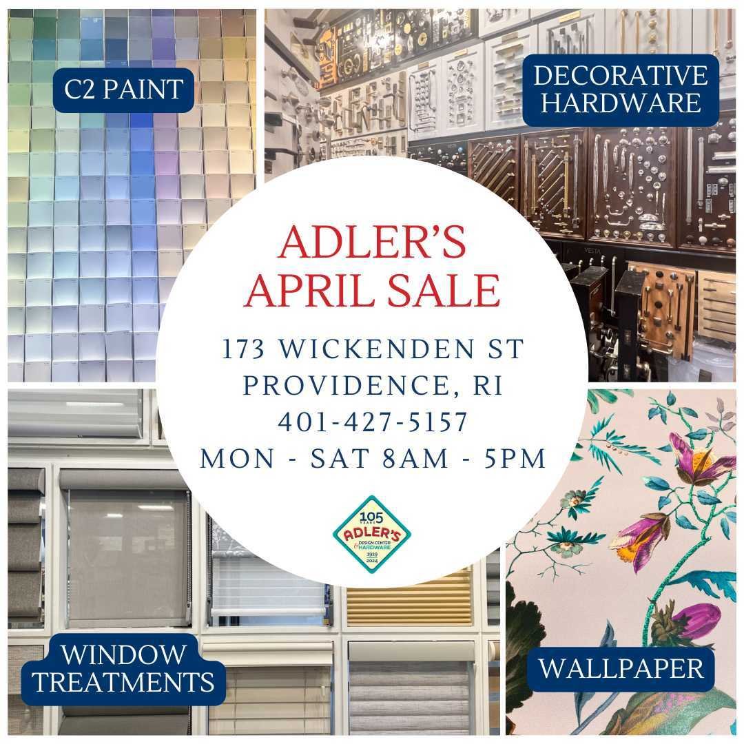 Brighten up your home with Adler's Spring Sale! 🌈 Out with the old and in with the new! April is your month to rejuvenate your home with stunning wallpaper, stylish window treatments, and exquisite decorative hardware, all on sale. And don't forget&