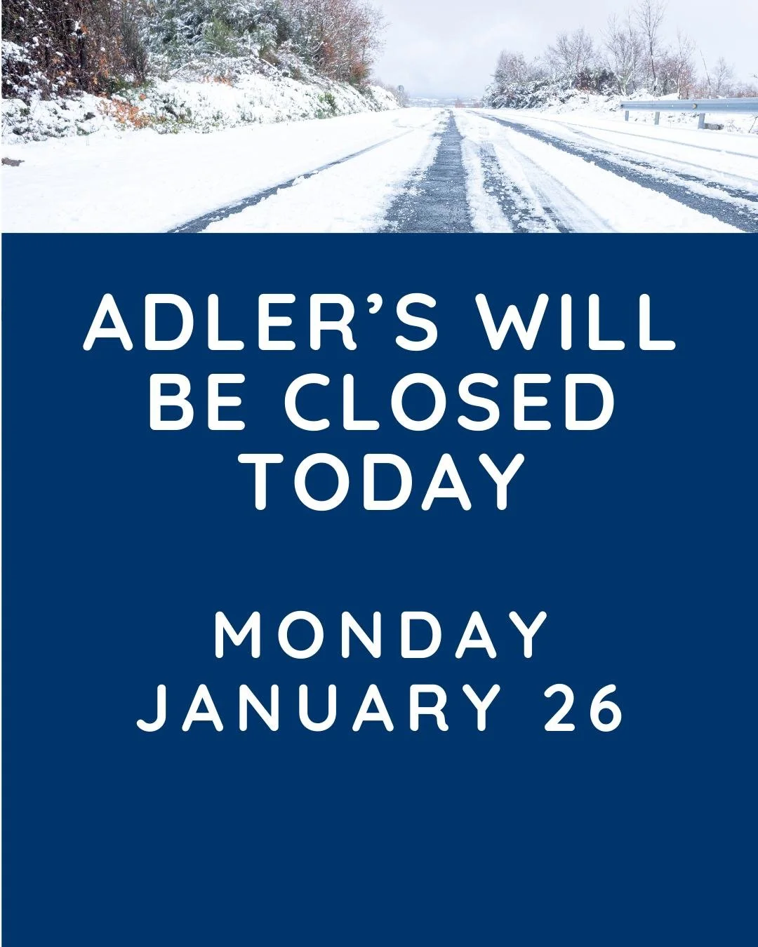 ❄️⛄❄️ We will be closed today, and back in business tomorrow morning at 8am in order to clean up from the snow storm and keep everyone safe! ❄️⛄❄️⛄