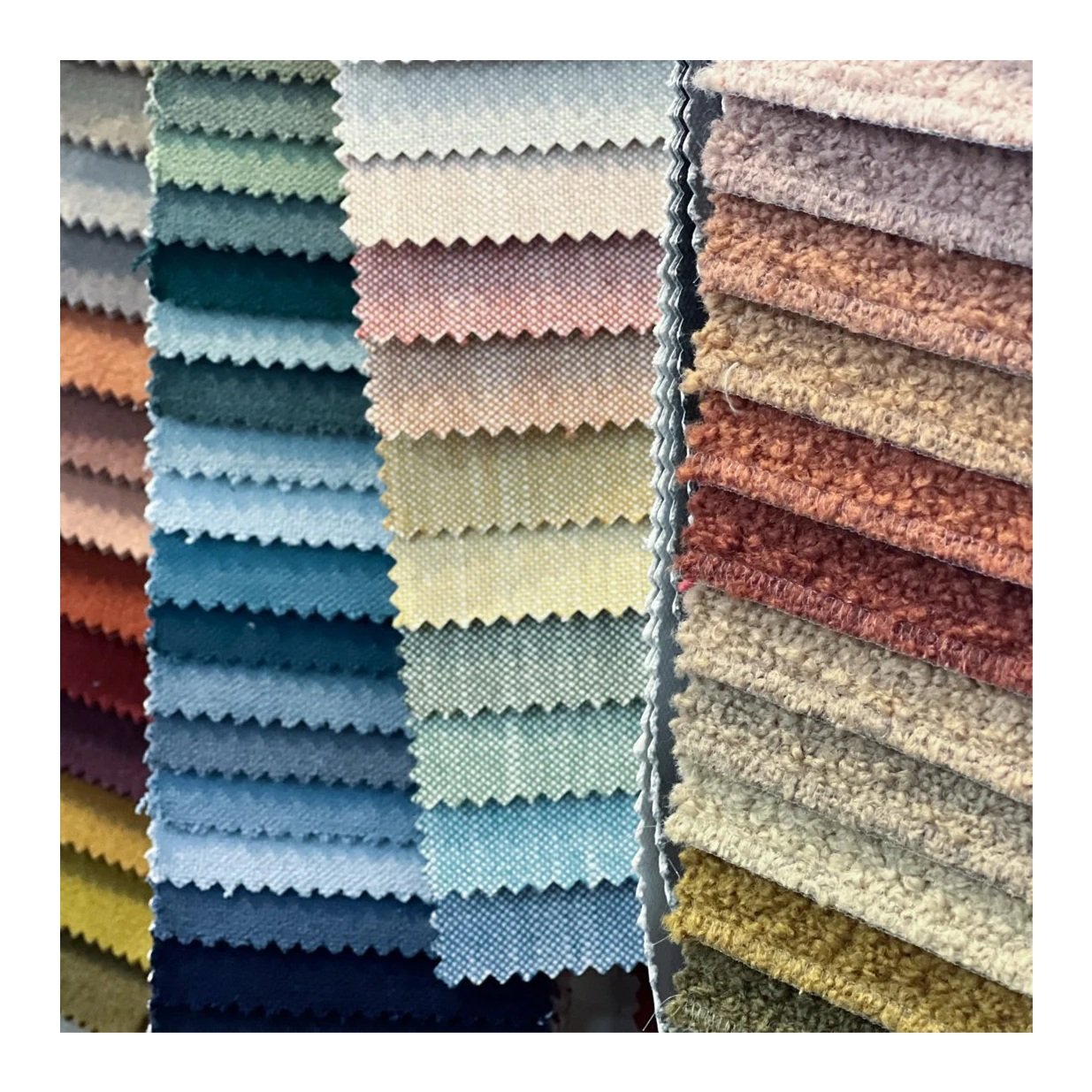 colorful fabric swatches