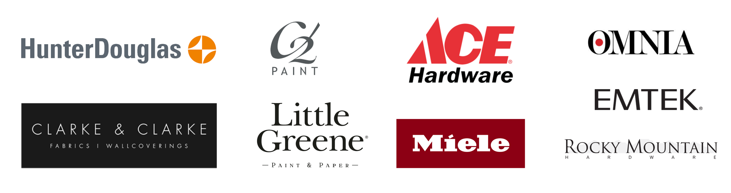 logos of brands Adler's carries at their store