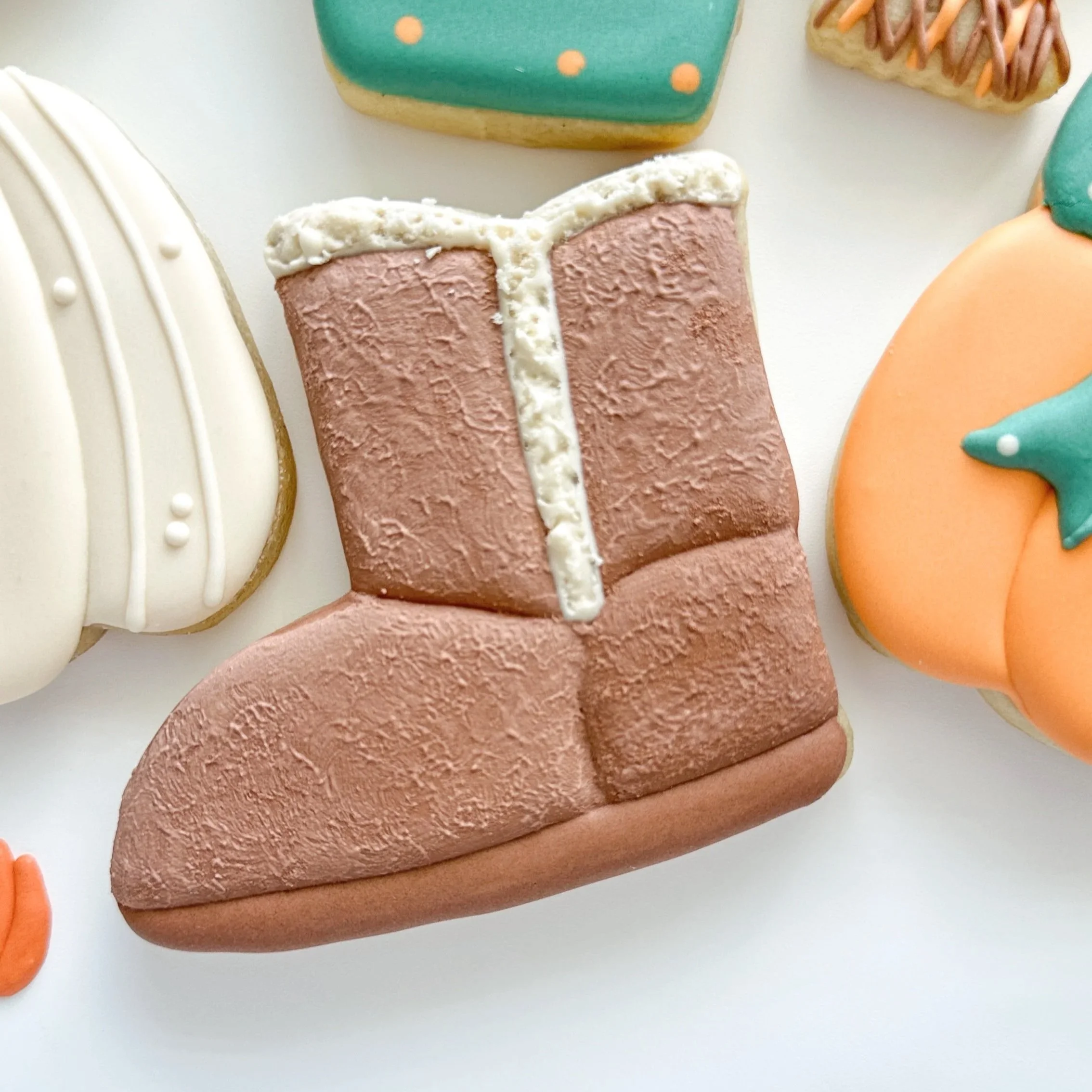 brown Ugg boot decorated cookie