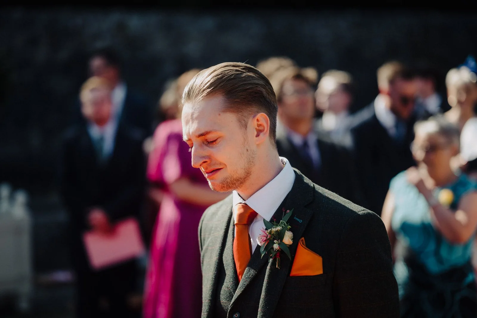 emotional groom
