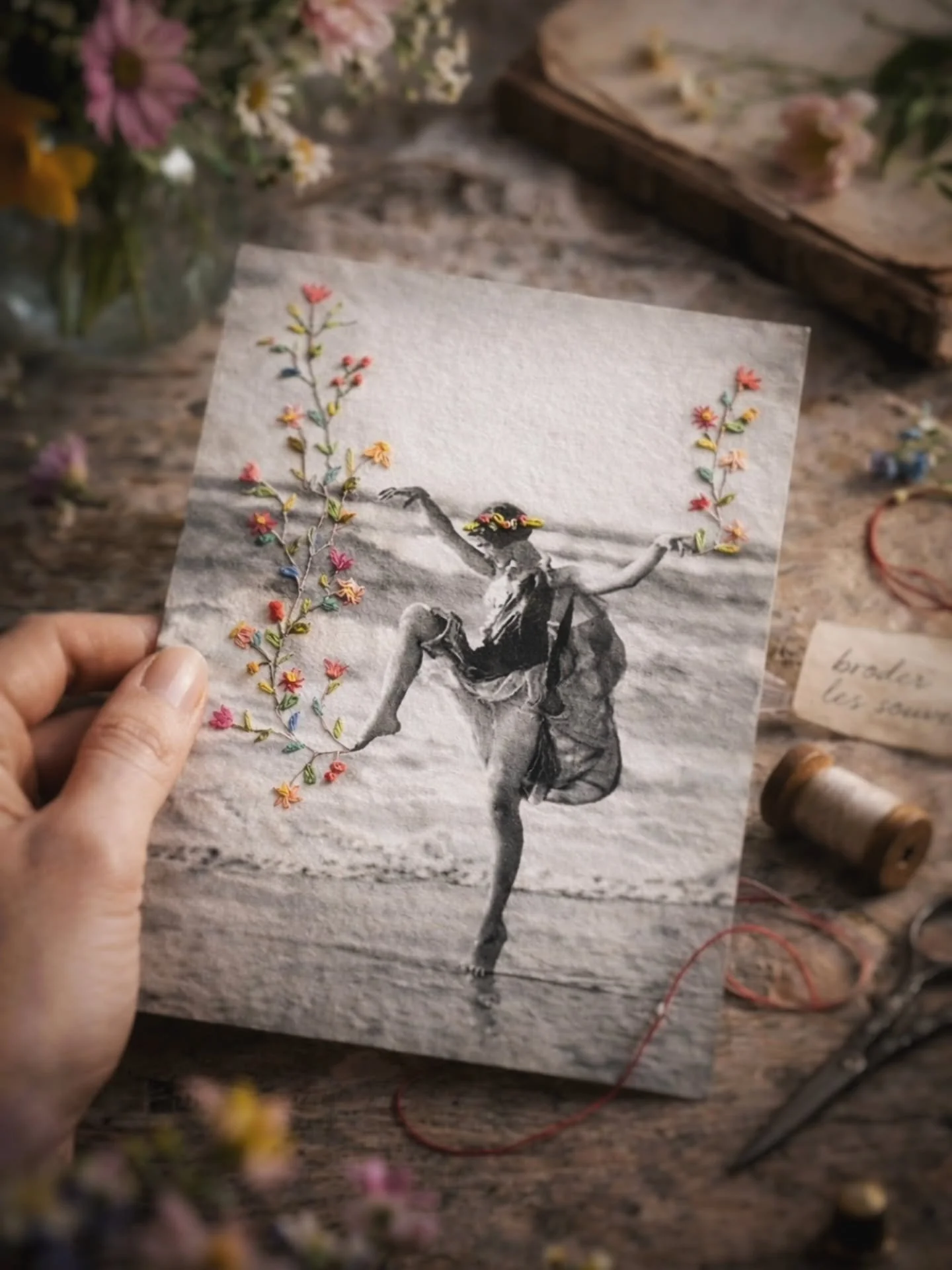 Et si votre photo pr&eacute;f&eacute;r&eacute;e devenait une broderie ?
Dans mon atelier, je brode des images. Les tiennes&hellip; ou celles qui naissent ici entre mes fils et mes r&ecirc;veries.
 Tu ne vois pas tr&egrave;s bien de quoi je parle?
 La