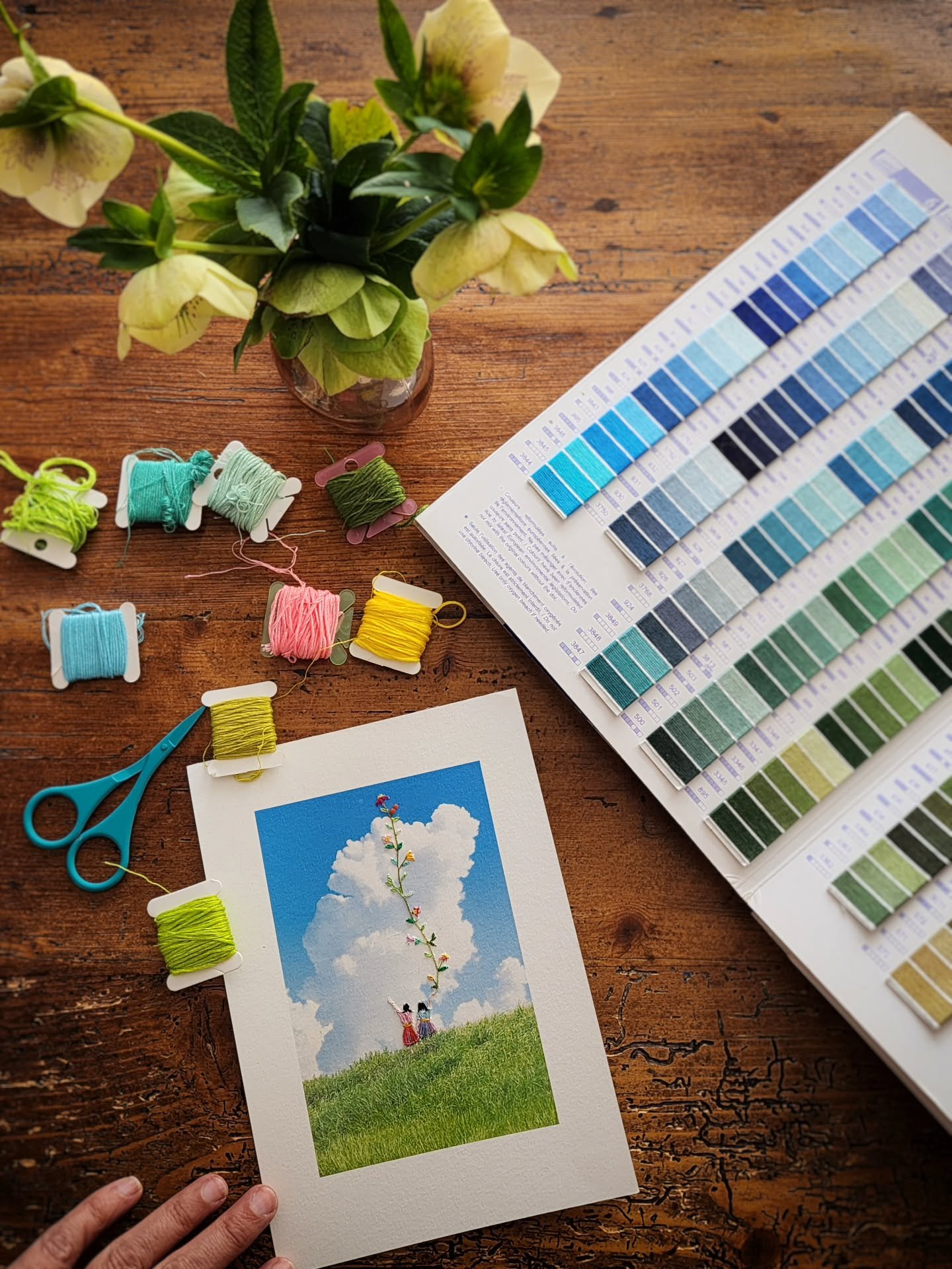 Aujourd'hui il fait beau,
j'ai &eacute;t&eacute; r&eacute;veill&eacute; par les oiseaux .
Quand je suis arriv&eacute;e dans la salle de bain des petits poissons d'avril m'attendaient dans la douche....

puis un peu partout dans la maison.
Le chien jo