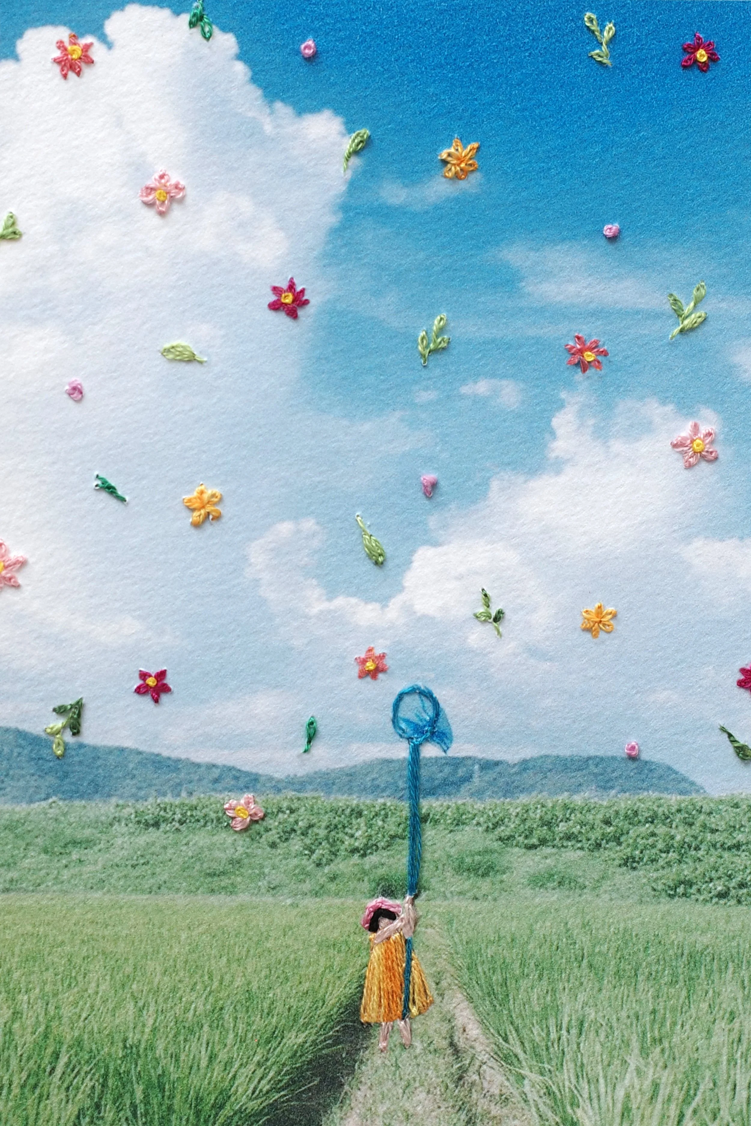 totoro, les papillons