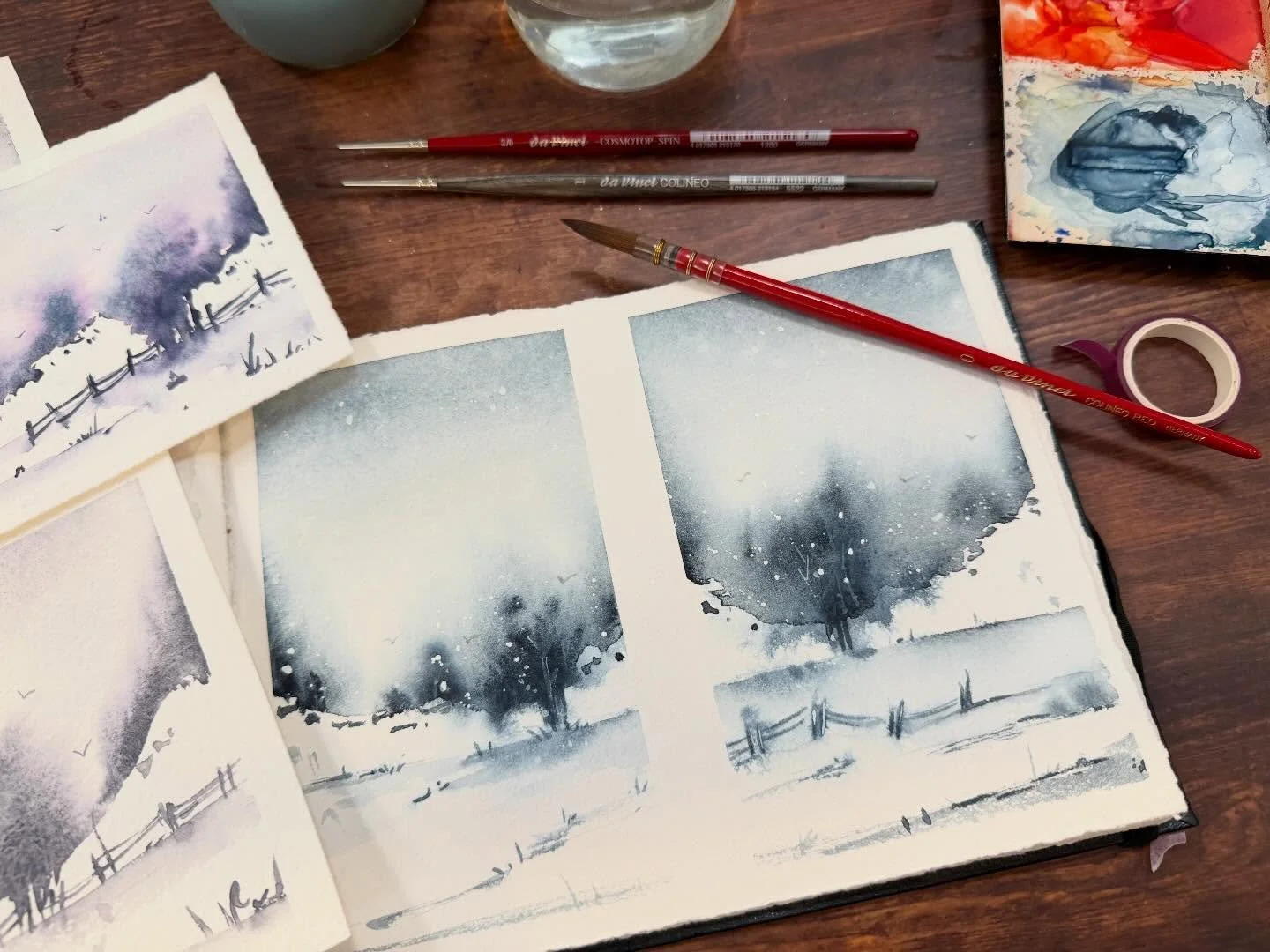 Auf unserem Patreonkanal Gustavson+  starten wir am Samstag (03.01.2026) um 11:00 Uhr kreativ ins neue Jahr und widmen uns einer stimmungsvollen, monochromen Winterlandschaft. Ich zeige euch, wie ihr mit reduzierter Farbpalette eine starke Wirkung er