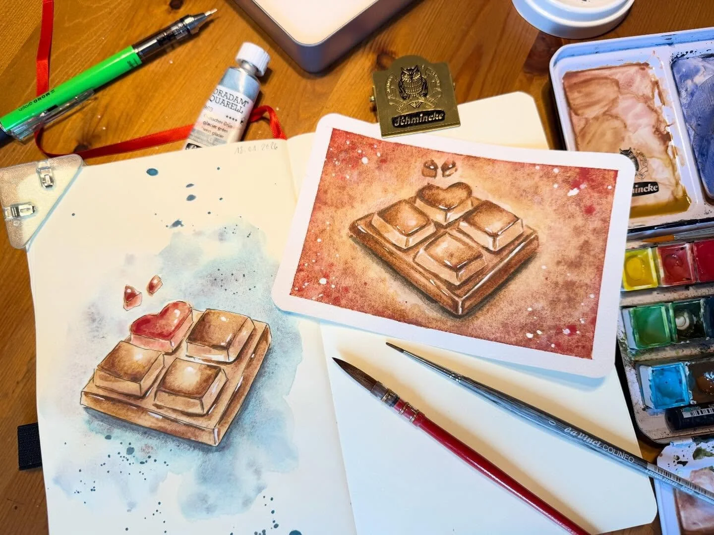 Valentinstagsschokolade ❤️ 🍫 
Auf unserem Patreonkanal Gustavson+ waren wir am Samstag wieder kreativ und haben gemeinsam was S&uuml;&szlig;es gemalt. Von der Skizze bis zum fertigen Bild.

Der Stream wurde gespeichert und kann jederzeit nachgeholt 