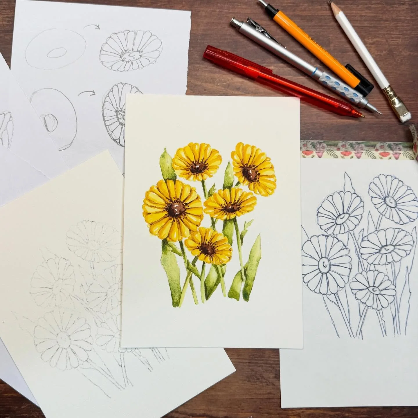 Lass uns gemeinsam kreativ werden! 🎨✨ male mit mir gemeinsam Ringelblumen mit Aquarellfarben &ndash; die passenden Tutorials dazu sind f&uuml;r dich auf Gustavson+ verf&uuml;gbar! 

Auf unserem Patreon-Kanal Gustavson+ findest du zwei Anleitungen zu