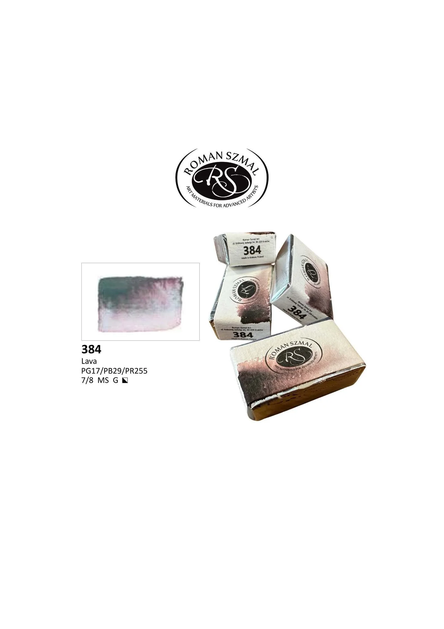 Roman Szmal - Aquarius Aquarellfarben 1/1 Näpfchen Farbe 384 Lava