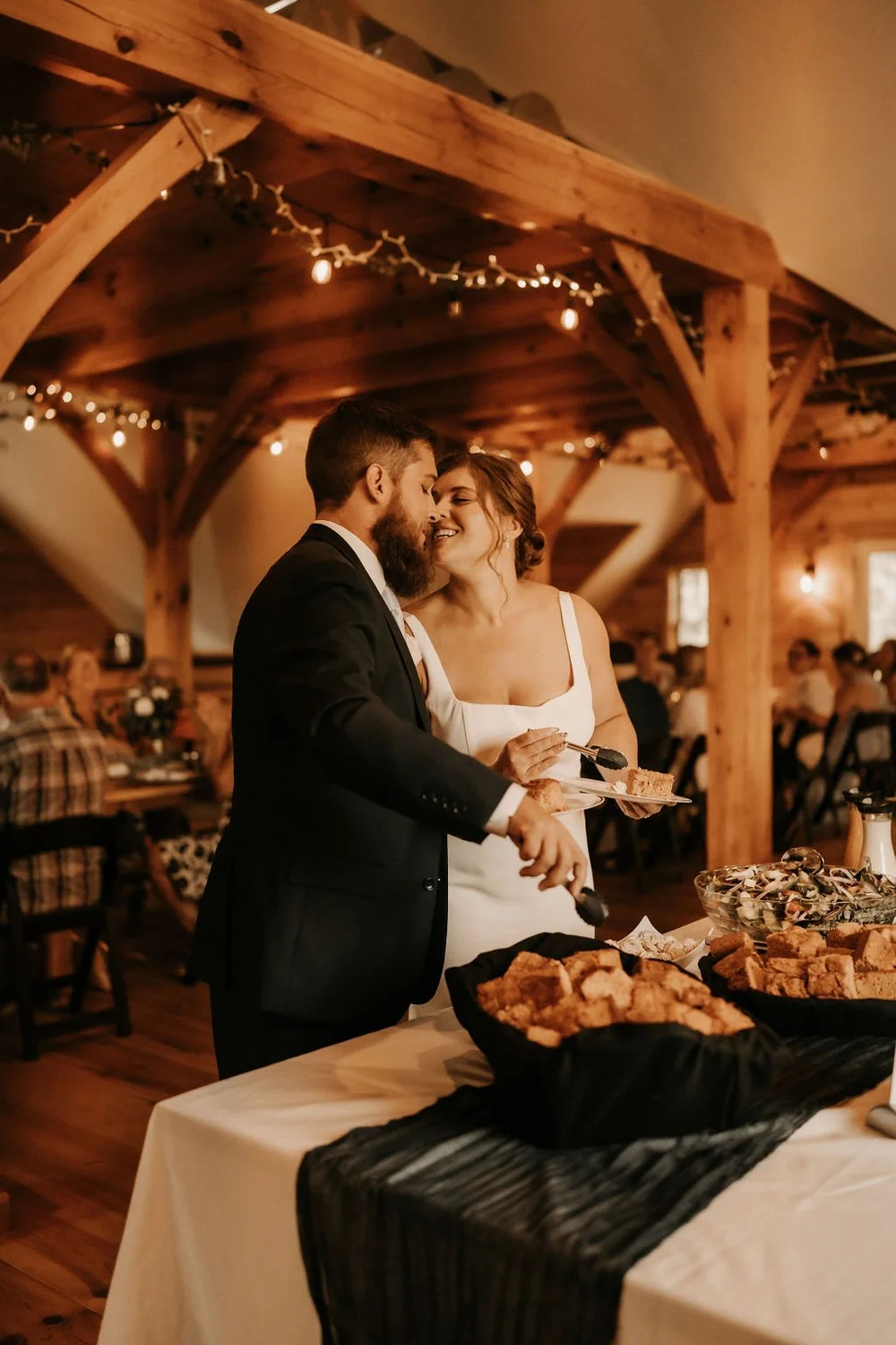 Newlyweds at buffet.JPG