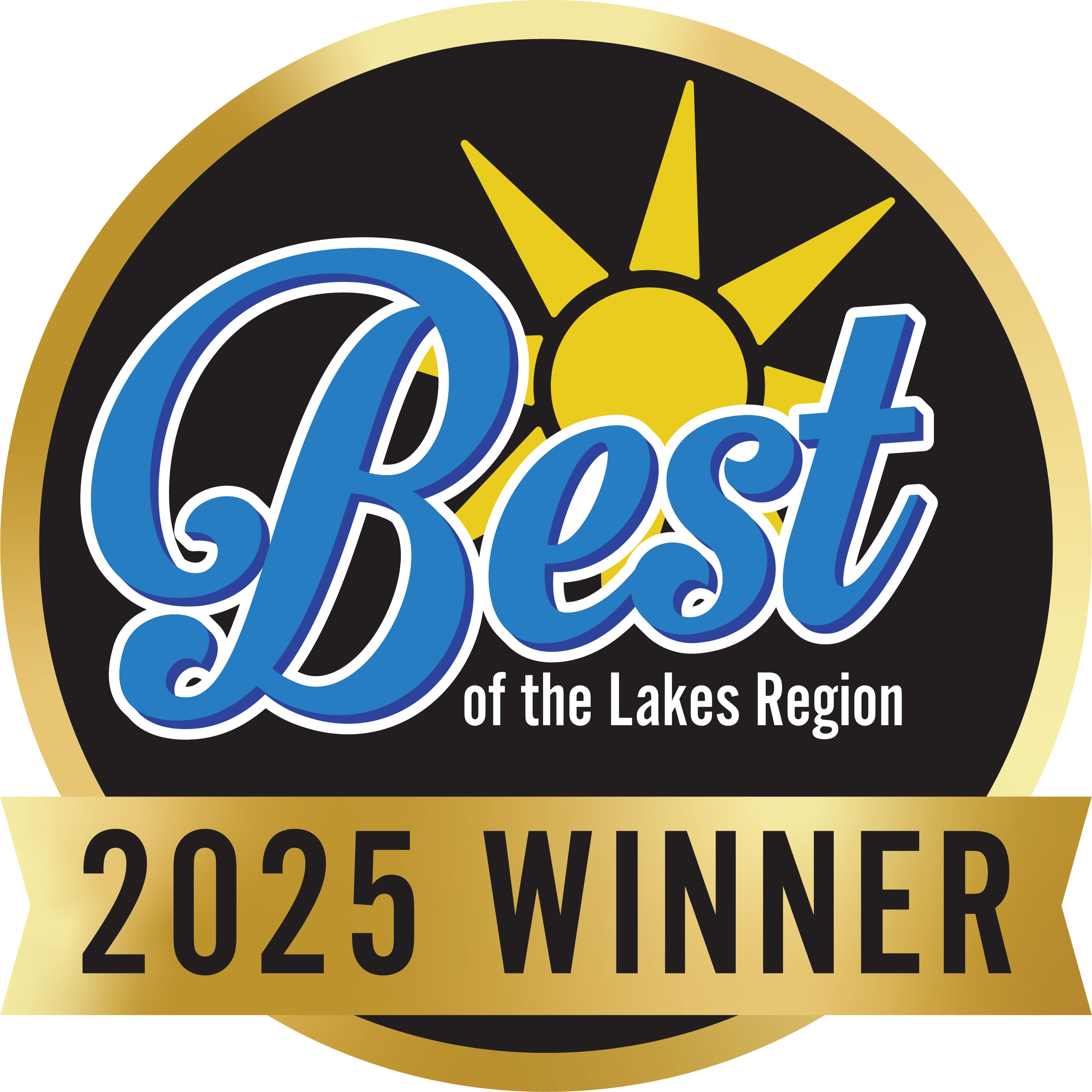 Award for the Best Wedding Venue of the Lakes Region 2025 winner.