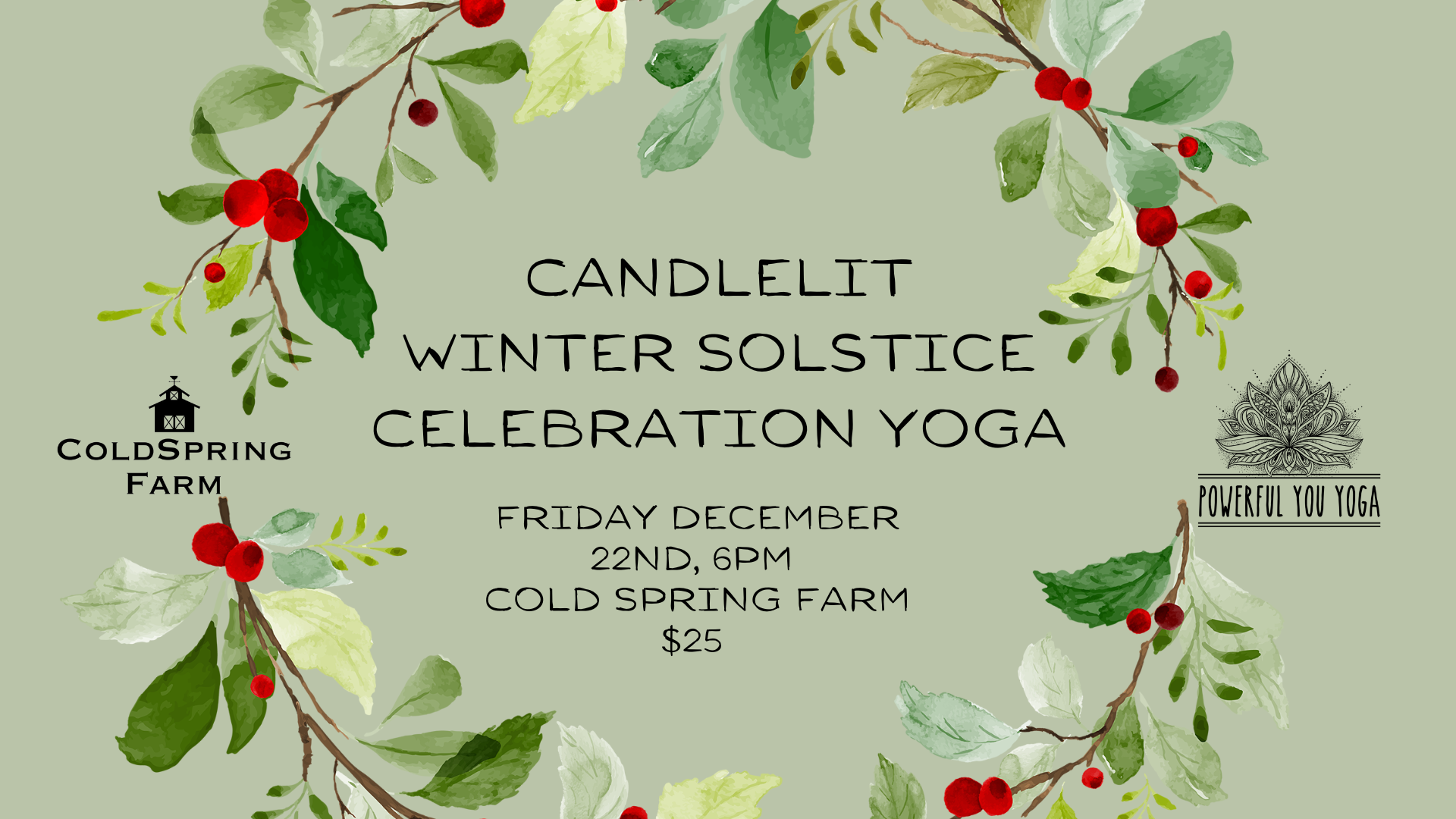 Candlelit Winter Solstice Celebration Yoga — Cold Spring Farm