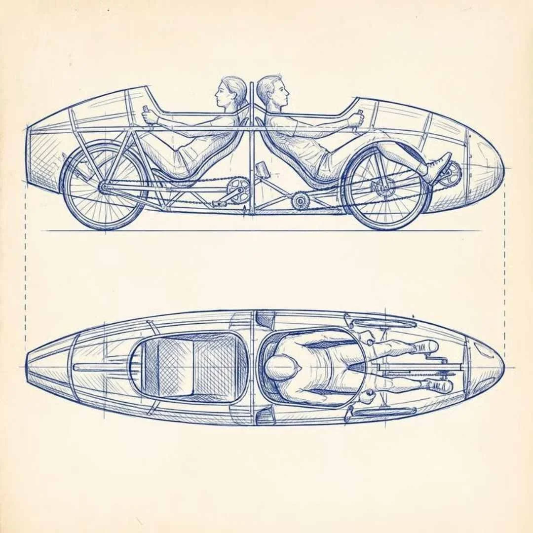 Back-to-back velomobiel