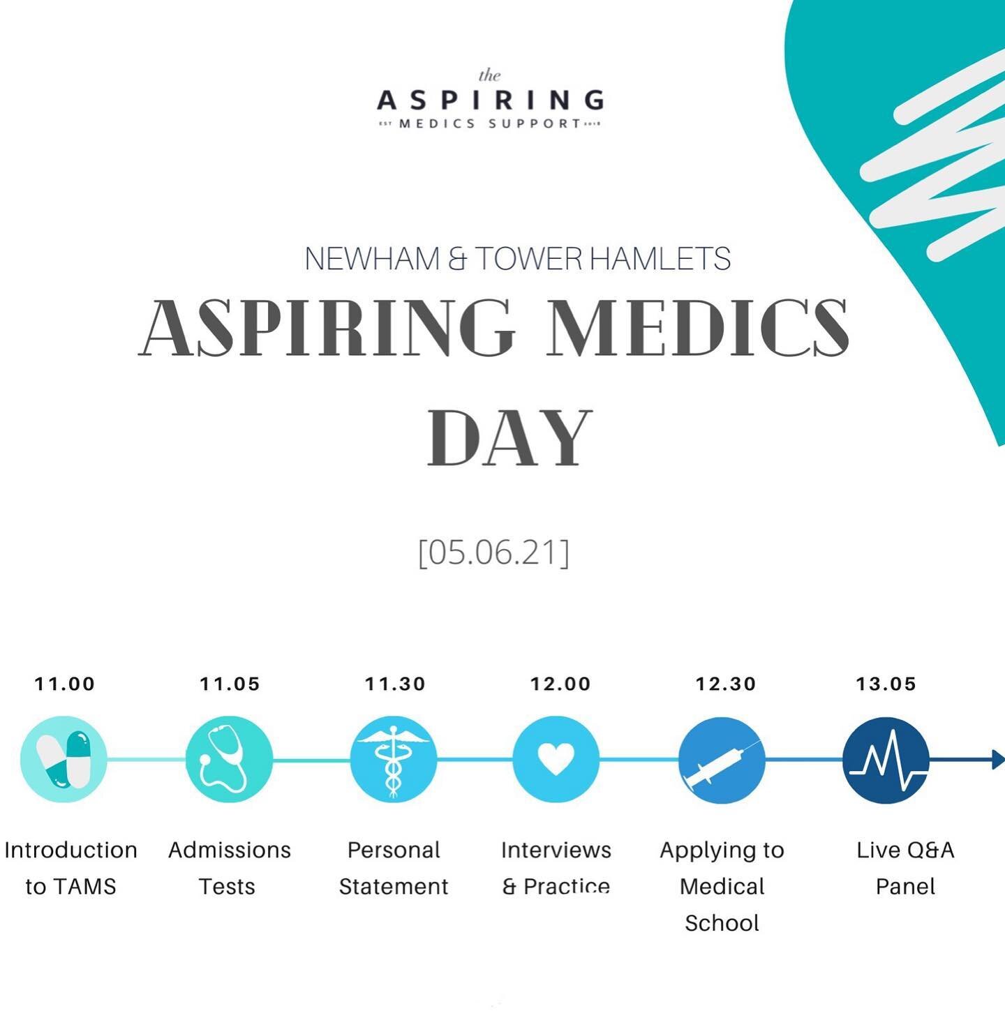 Timeline for tomorrow&rsquo;s Aspiring Medic&rsquo;s Day!