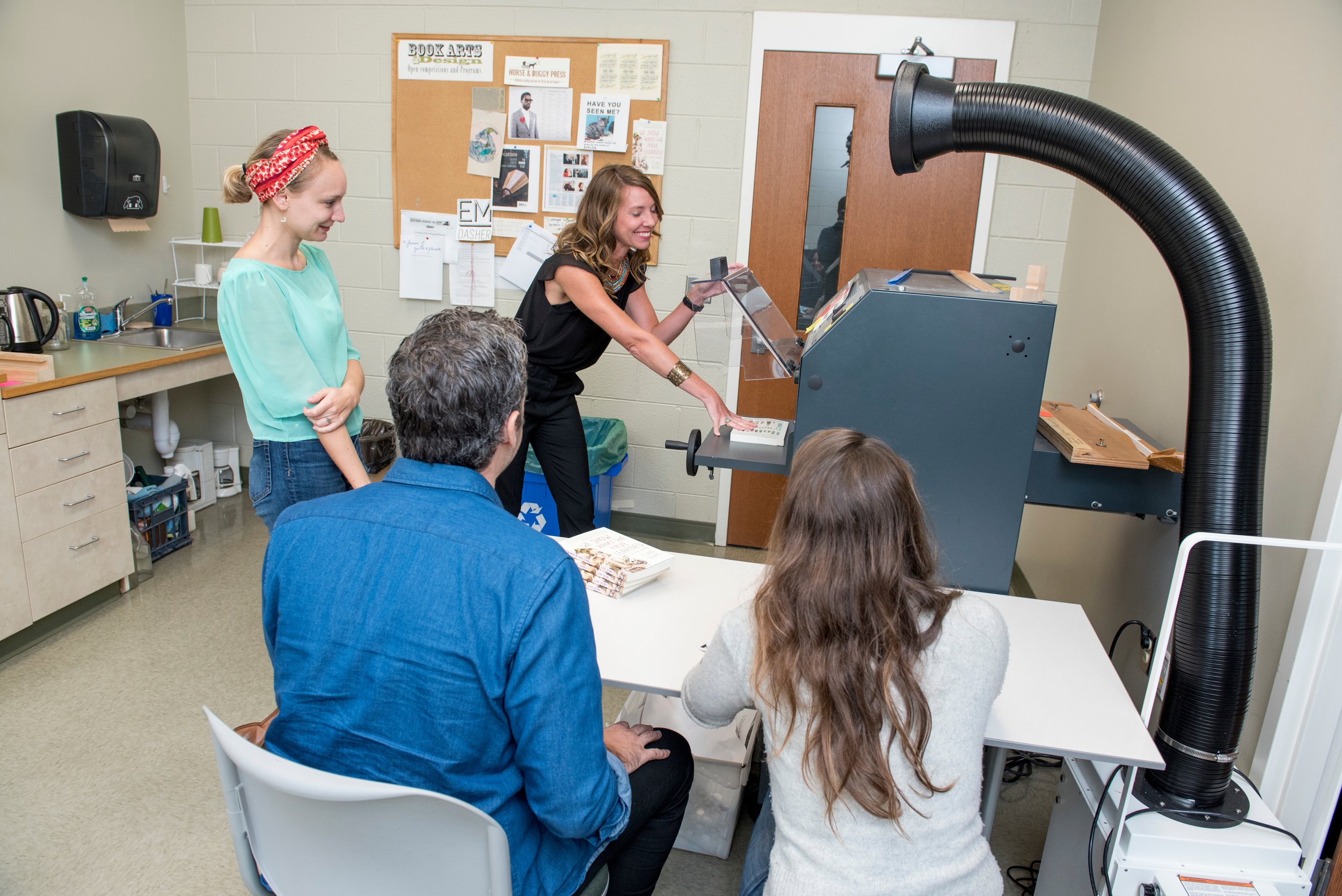 Emily Smith in UNCW's Publishing Laboratory