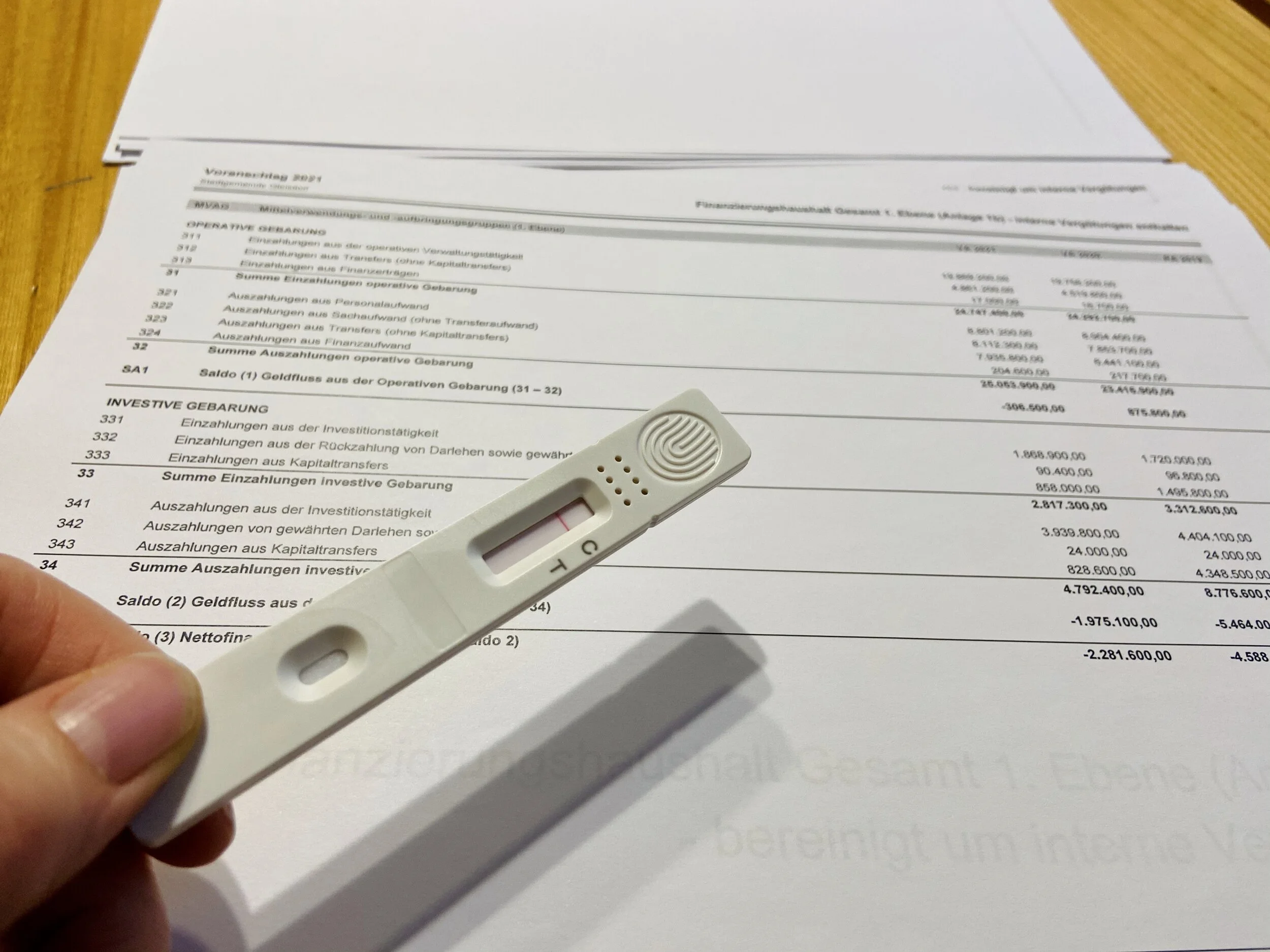 Corona Selbsttest vor der Sitzung