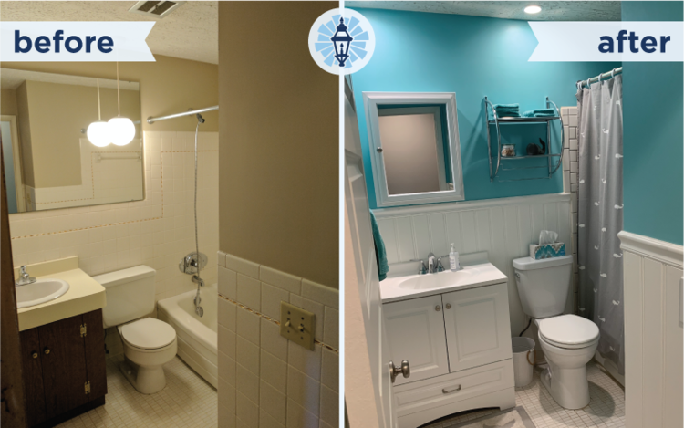 A Vintage Bathroom Gets A Modern Makeover