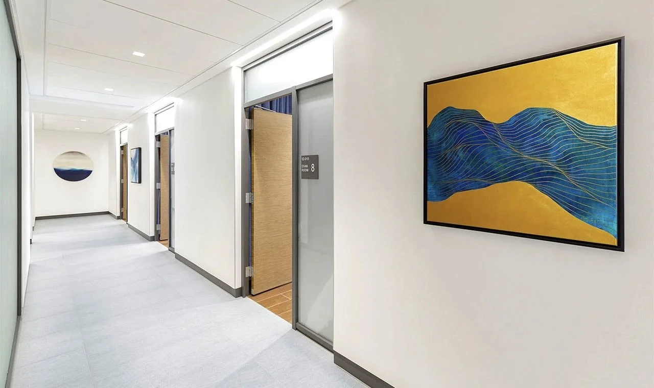 Artwork at Mount Sinai Health Center at Hudson Yards in New York, NY, in collaboration with architecture firm NBBJ.
