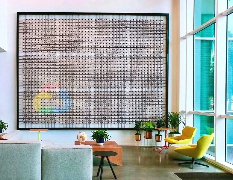 Commissioned artwork at Google’s Sunnyvale headquarters in Sunnyvale, California.