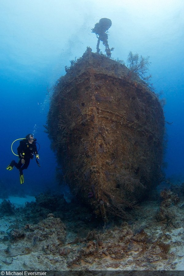   Wreck of the freighter, Comberbach, Long Island, The Bahamas   