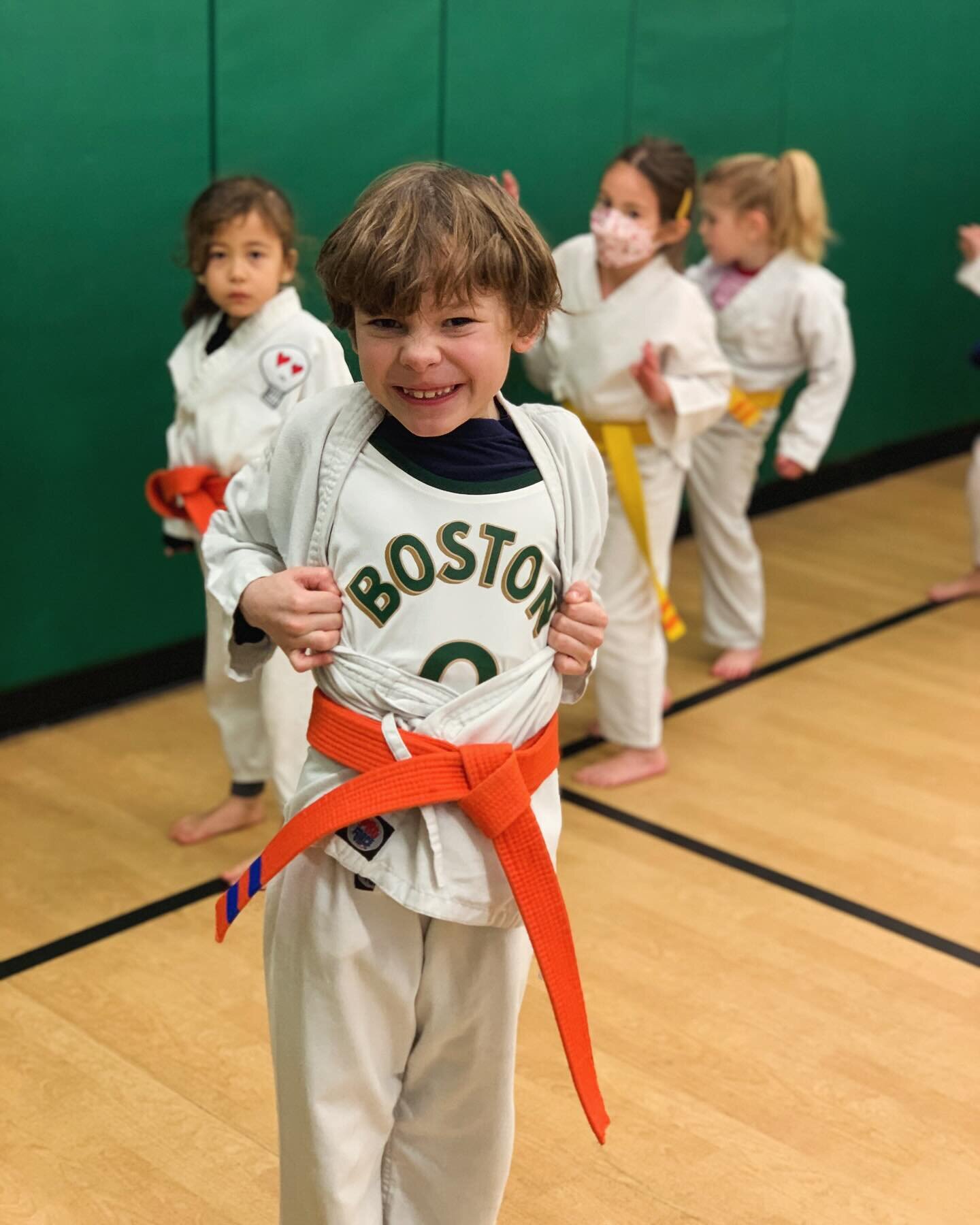 So proud of this little guy but not nearly as proud as he is. ☘️

#celticpride #boston #karate