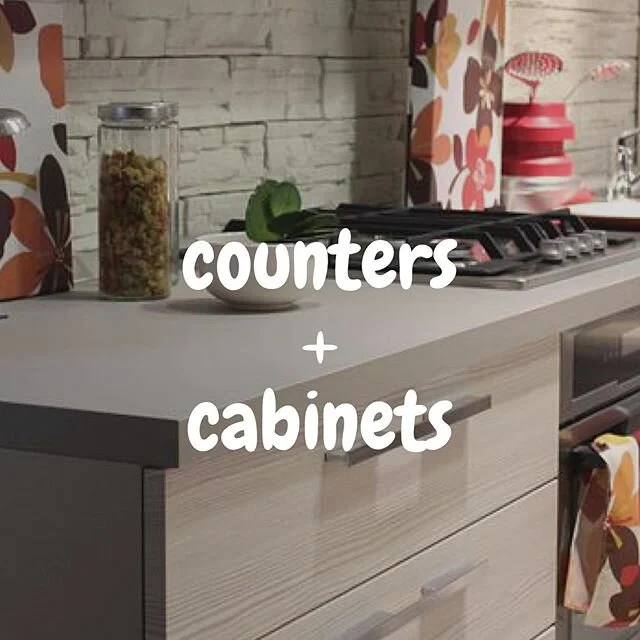 Does your kitchen need a transformation?We have the answer... counters and cabinets! They are a necessity to changing the full vibe, and providing a cost effective upgrade.