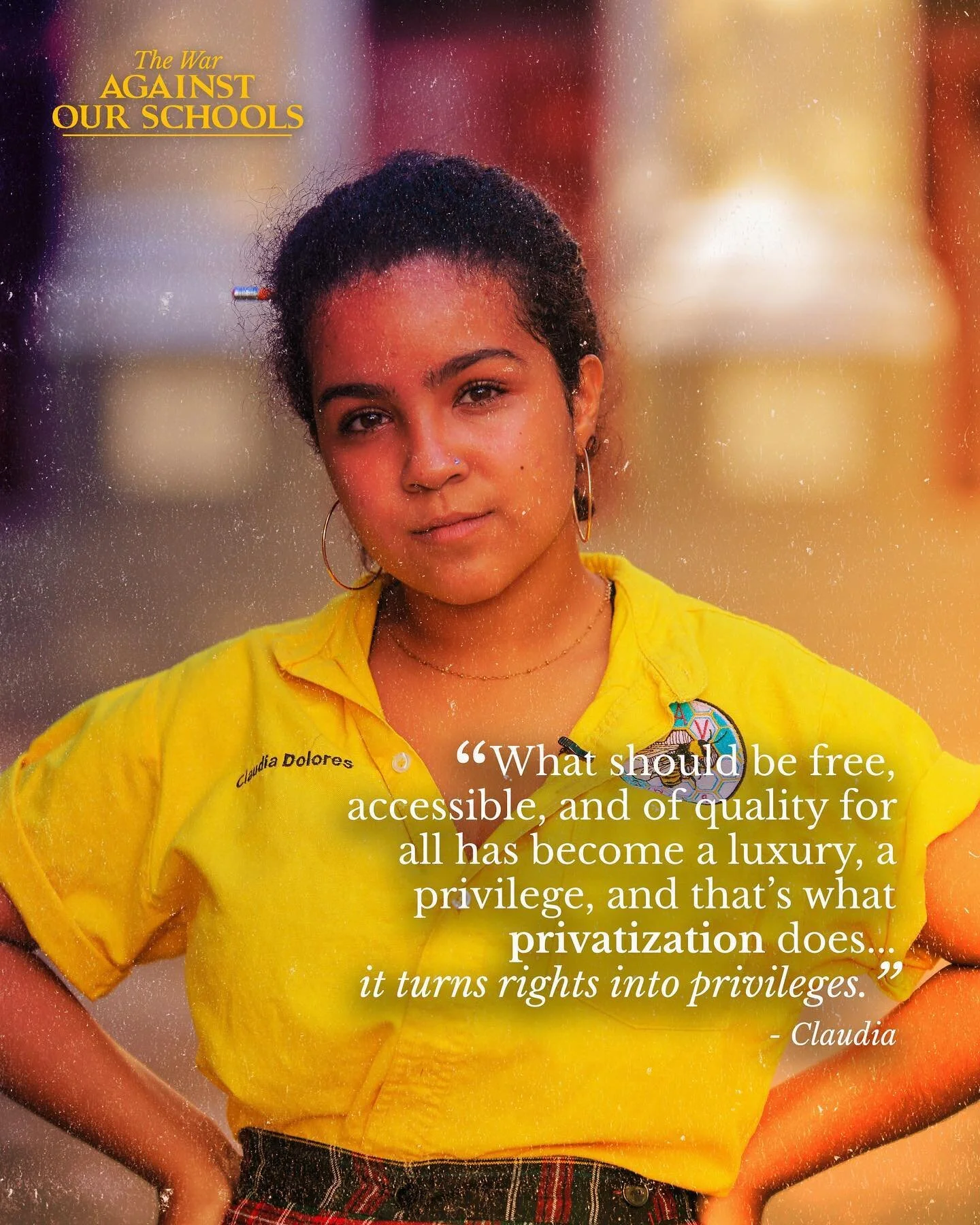 The fight to save our resources continues. Privatization has run rampant in Puerto Rico, not only of our schools, but also our coastlines, beaches and now our energy. This week, Puerto Rico&rsquo;s  electrical grid was privatized. A 15 year contract &ndash; worth hundreds of millions of dollars &ndash; was signed with the agency LUMA Energy without addressing public concerns and without responding to activists and organizers who oppose the move. 

Follow #FueraLuma demonstrations and @colectivasolidaridad recent posts on the issue to learn more.

Quote: Student activist Claudia &ndash; featured in the short doc War Against Our Schools which captures the impact of school closures and the privatization of public schools on the island. Catch a virtual screening of the short documentary at  @phlatinfilmfest from June 4-6. Link in Bio. 

#puertorico #schools #documentary #filmfestival #phlaff2021 #education #boricua #escuela #privatization #FueraLUMA #8M #LUMAenergy #defendpr