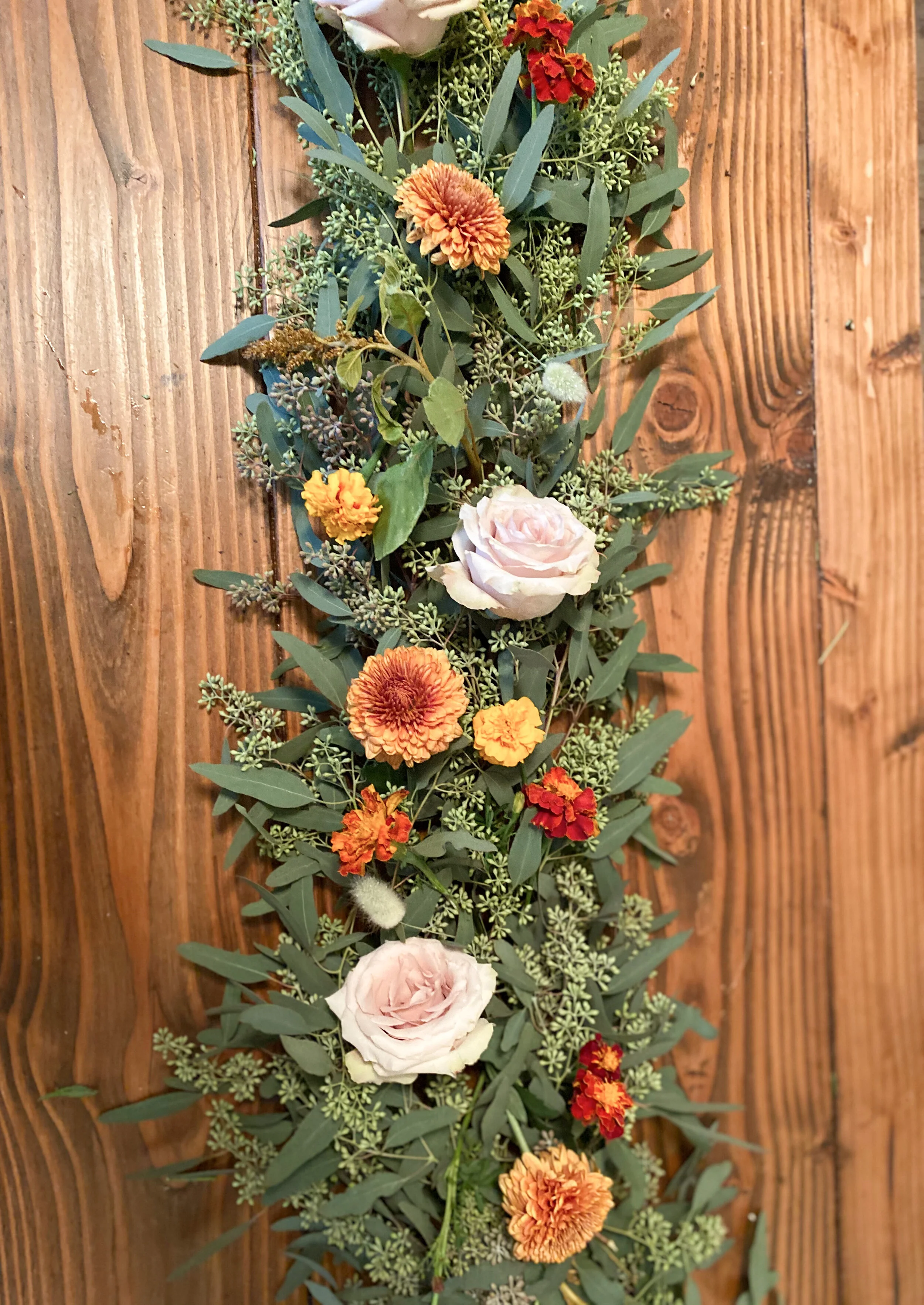 Thanksgiving  Color Palette: Eucalyptus Garland with Loose Flowers (NOVEMBER DELIVERY ONLY)